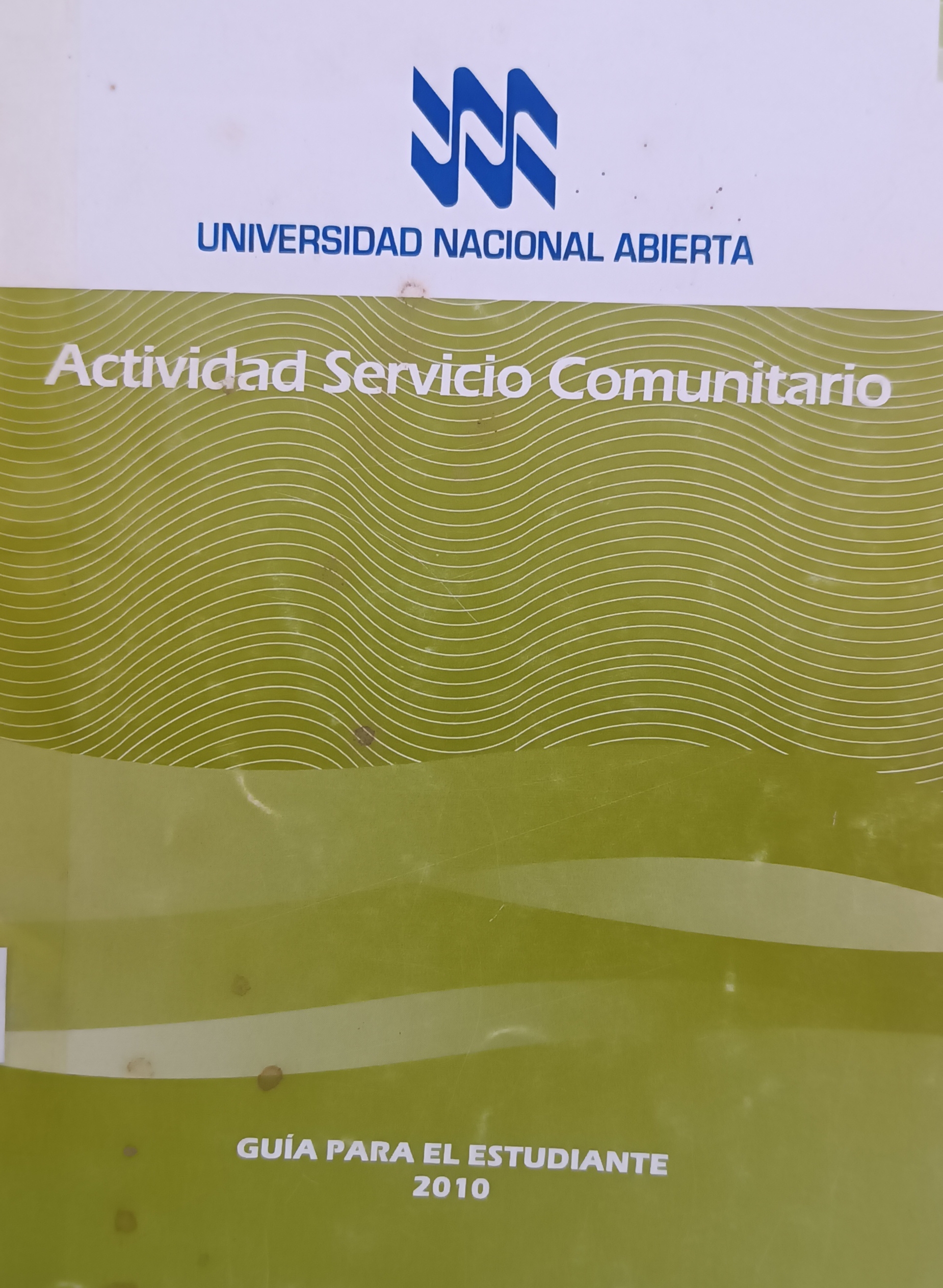 Portada de Actividad Servicio comunitario.  Guía para el estudiante