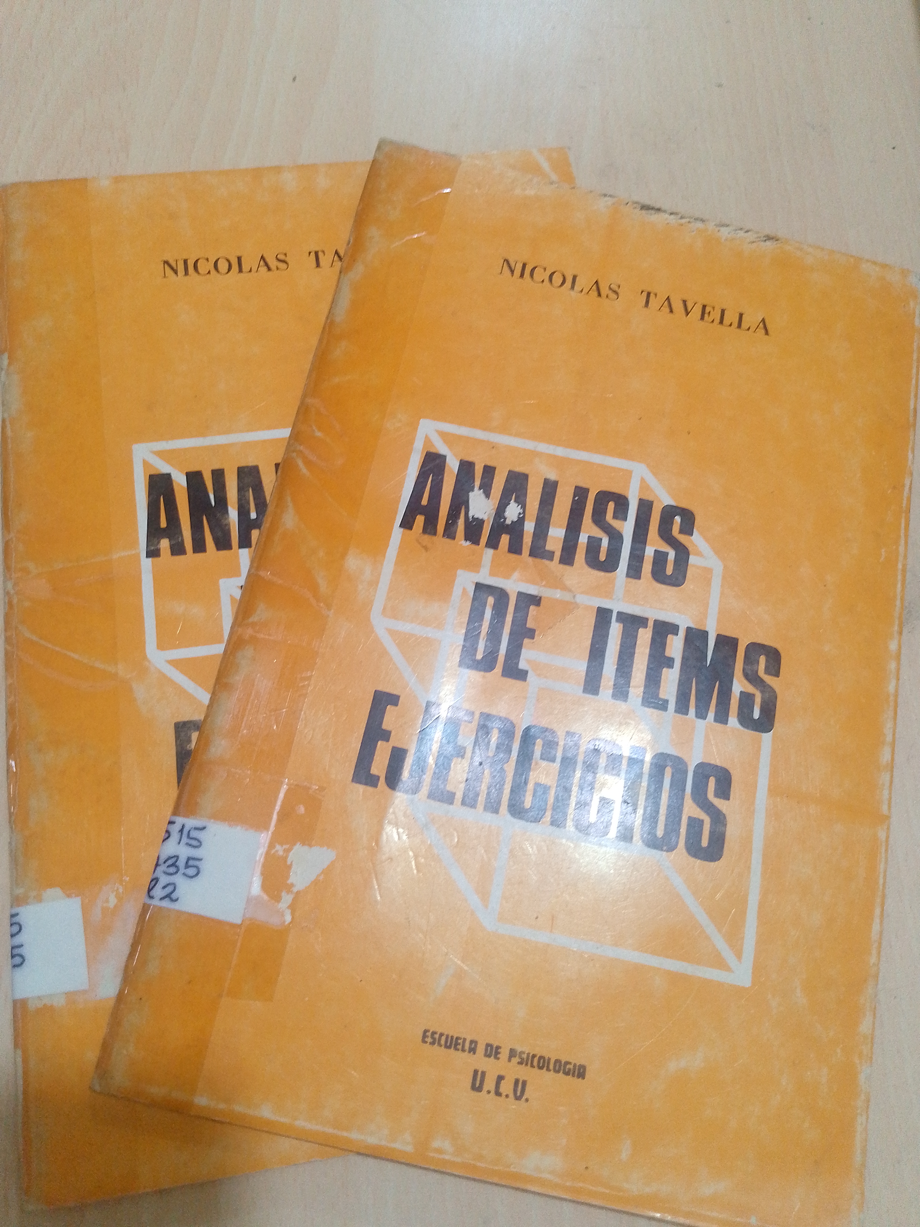 Portada de Análisis de items ejercicios