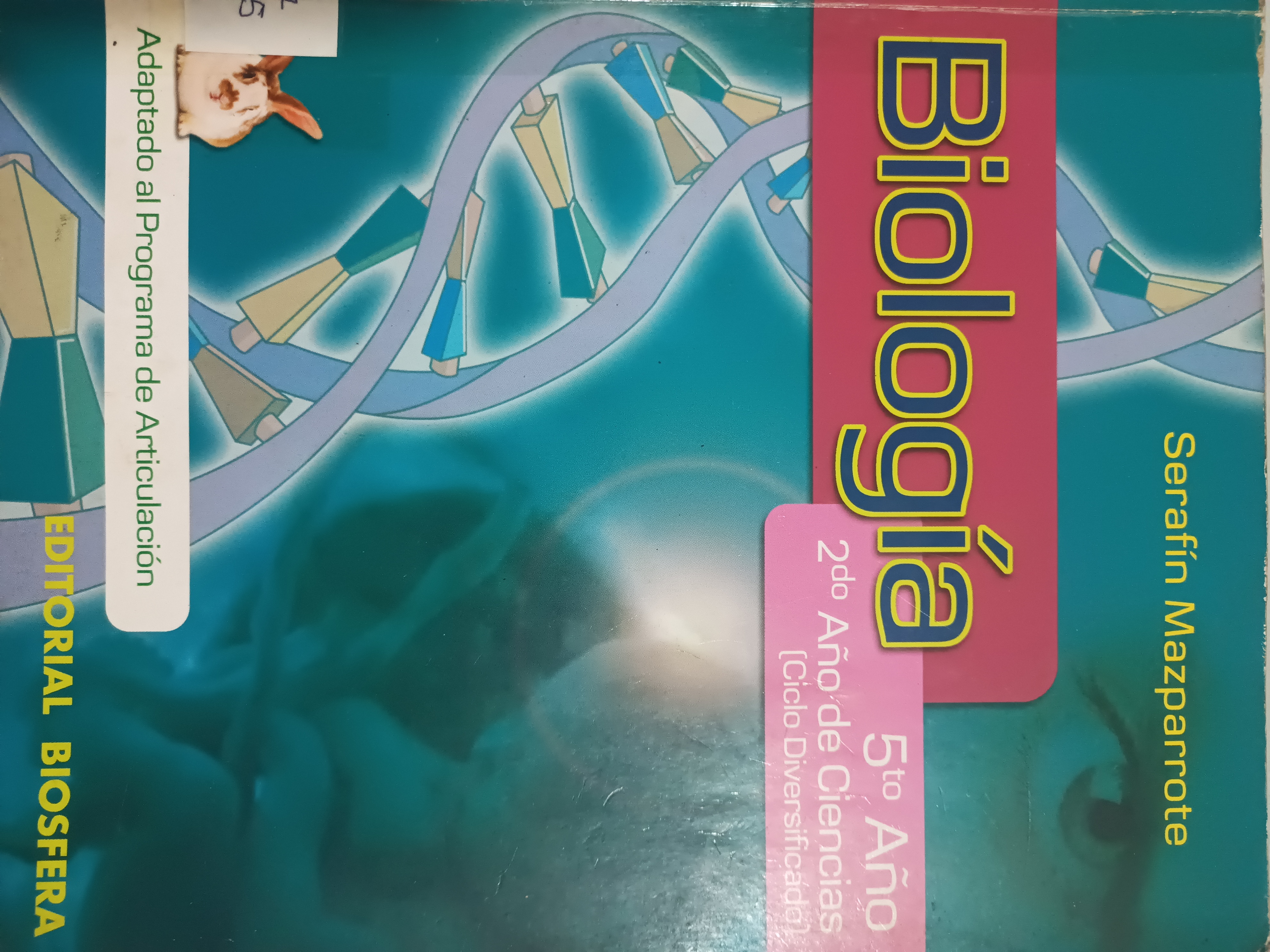 Portada de Biología 5to año, 2do año de Ciencias (Ciclo Diversificado)
