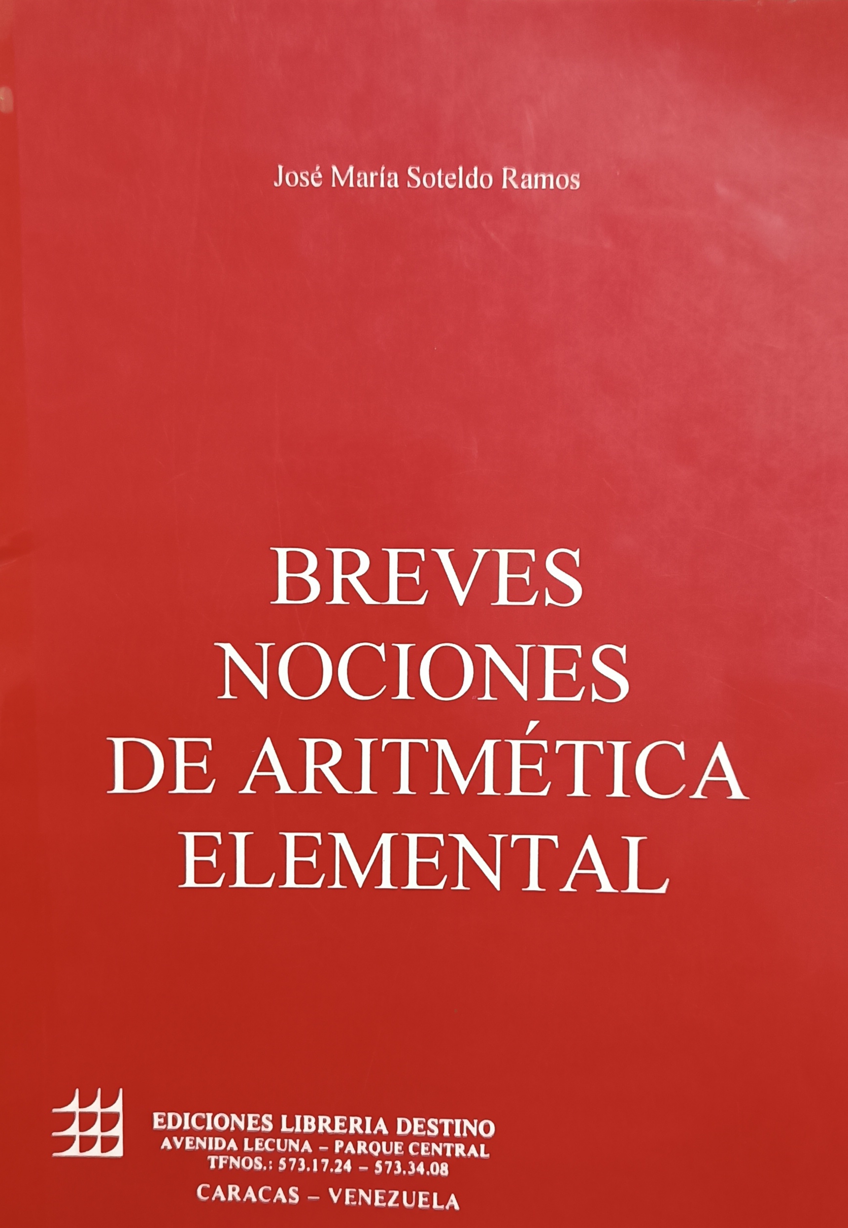 Portada de Breves Nociones de la Aritmética Elemental