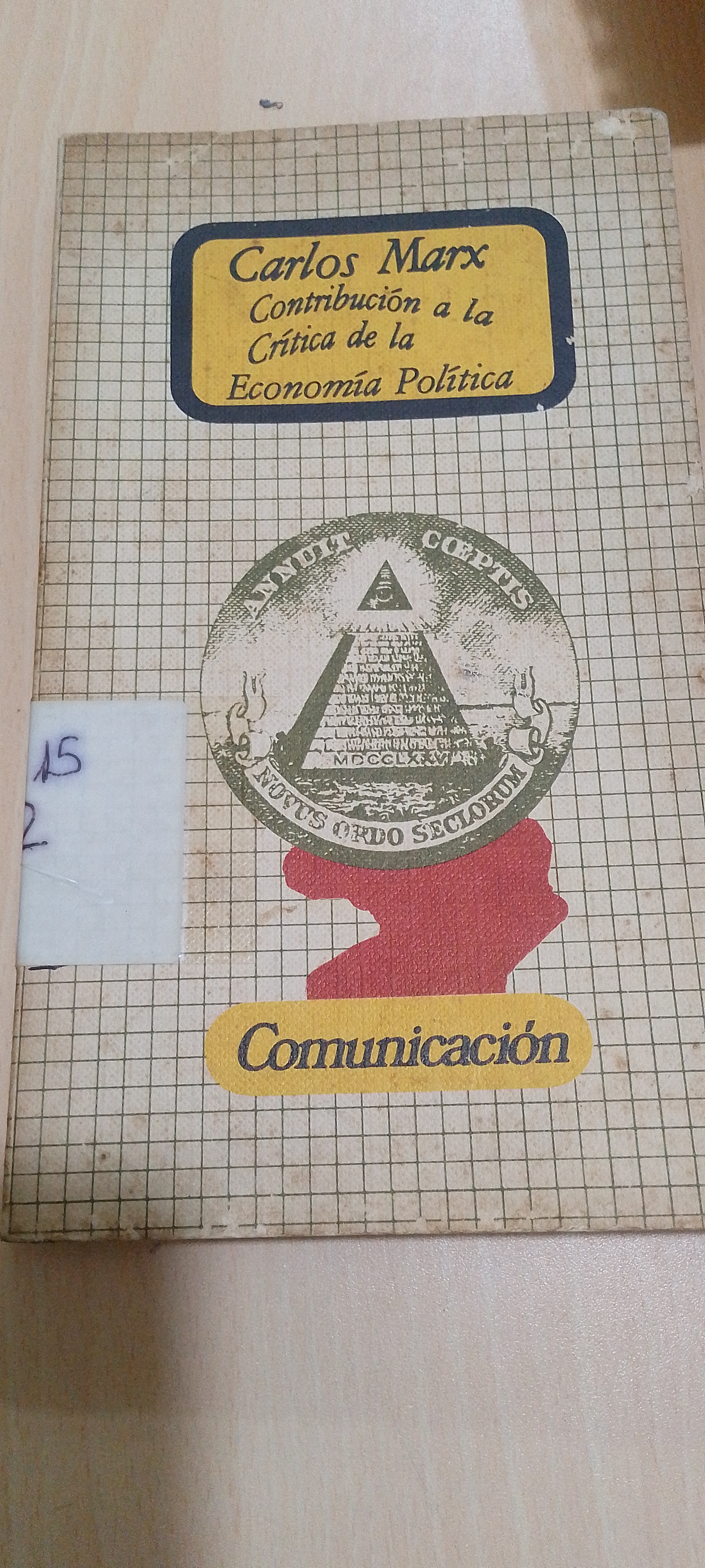 Portada de Carlos Marx.  Contribución a la crítica de la economía política