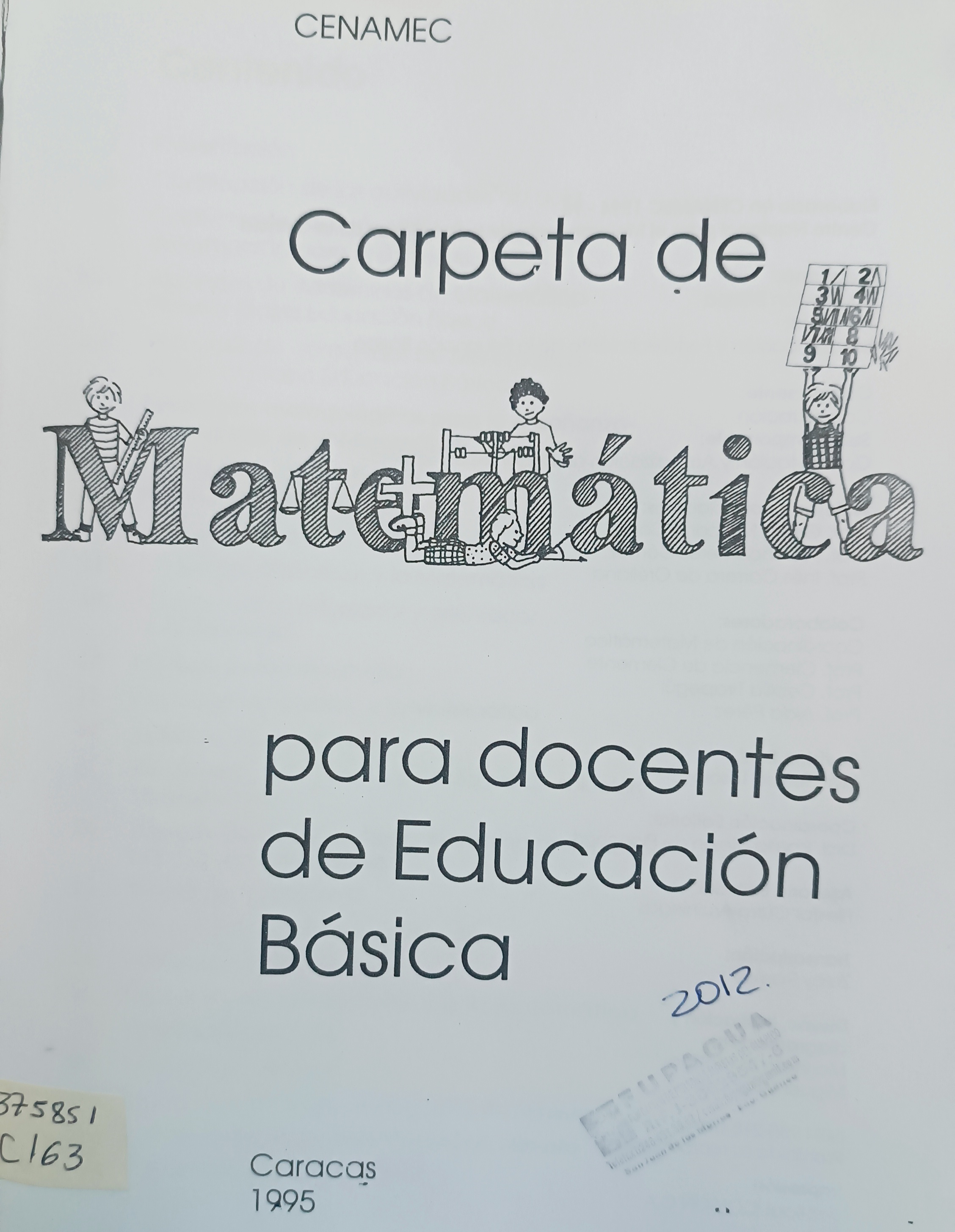Portada de Carpeta de Matemática para docentes de Educación Básica
