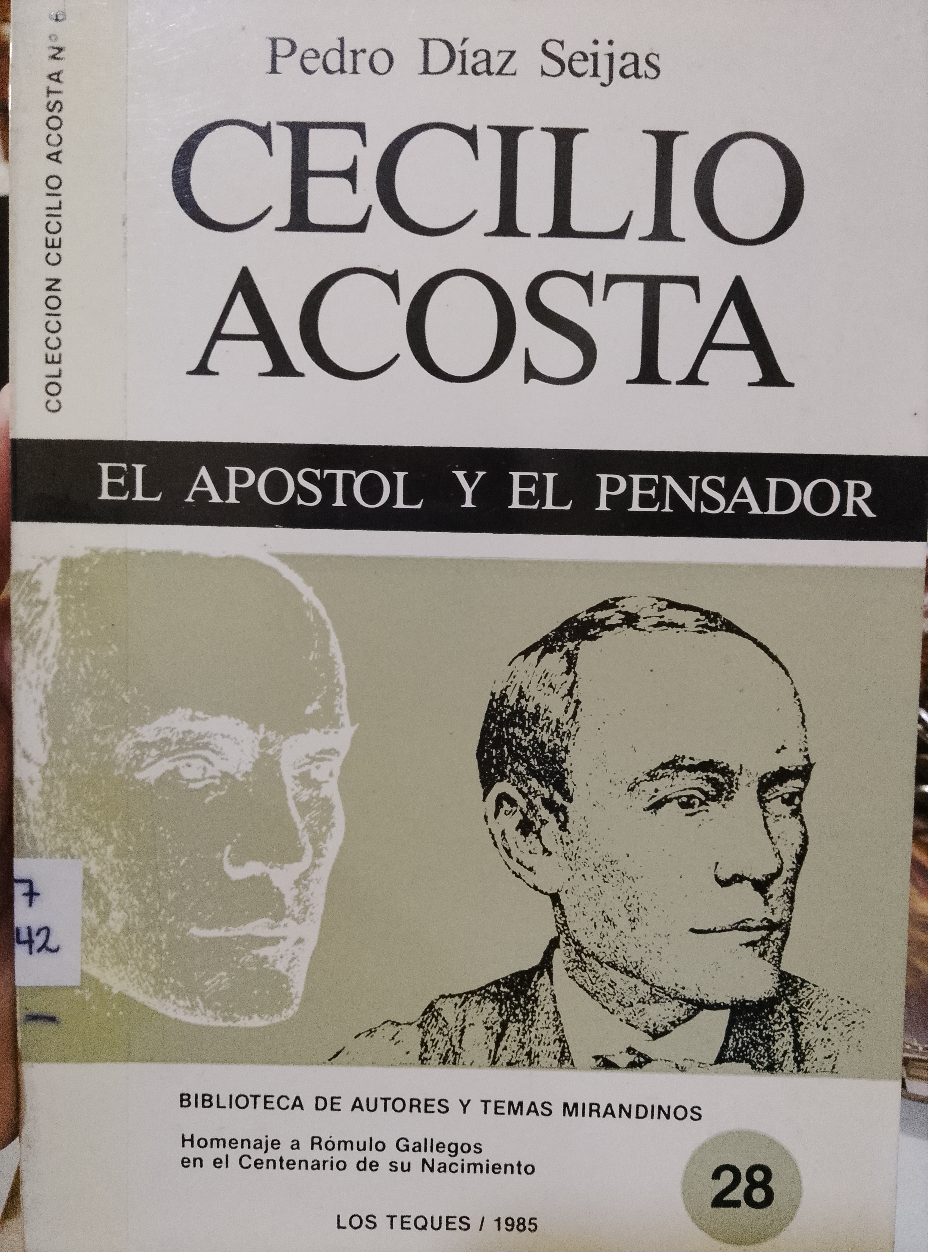 Portada de Cecilio Acosta