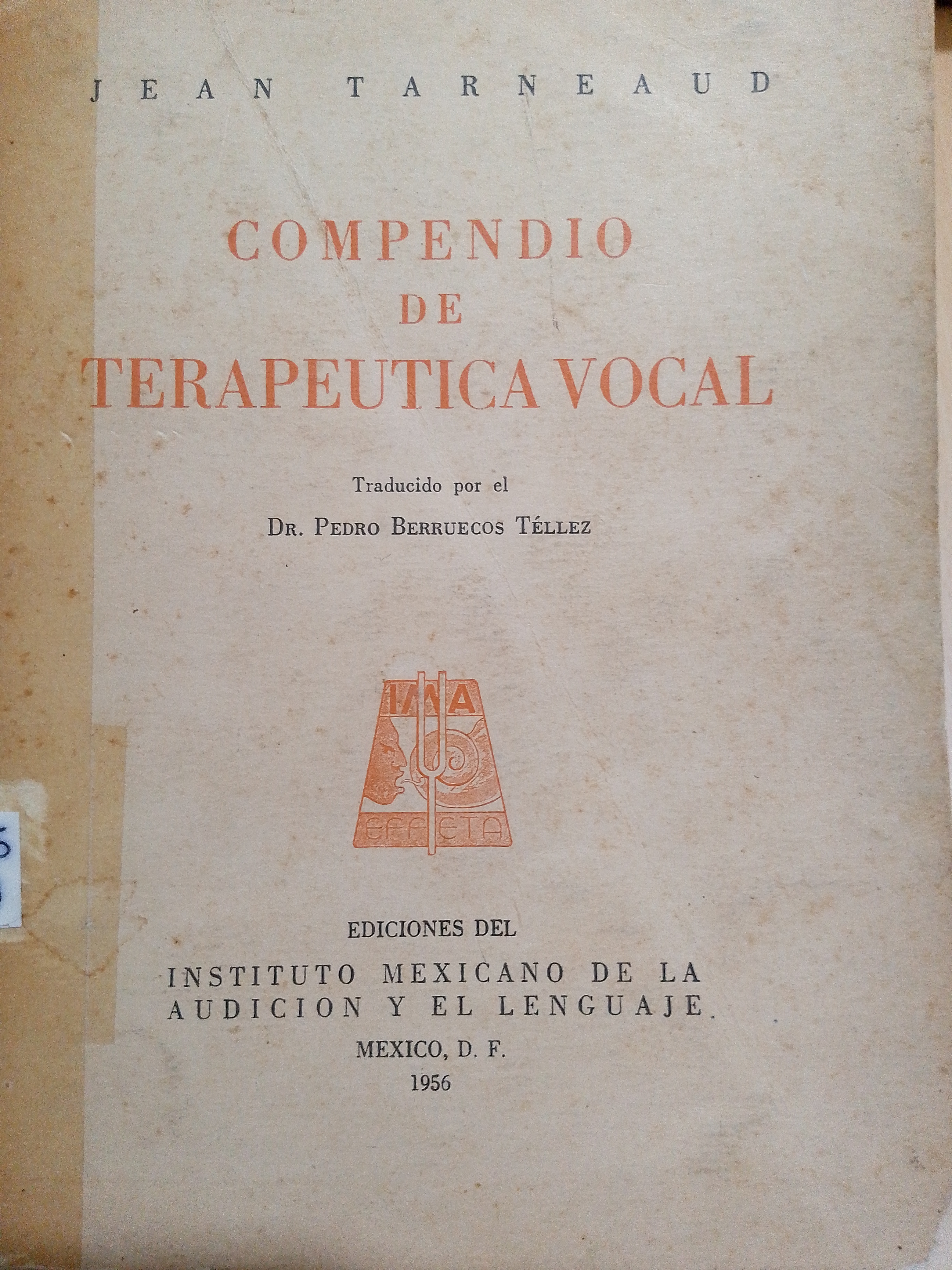 Portada de Compendio de Terapeútica vocal