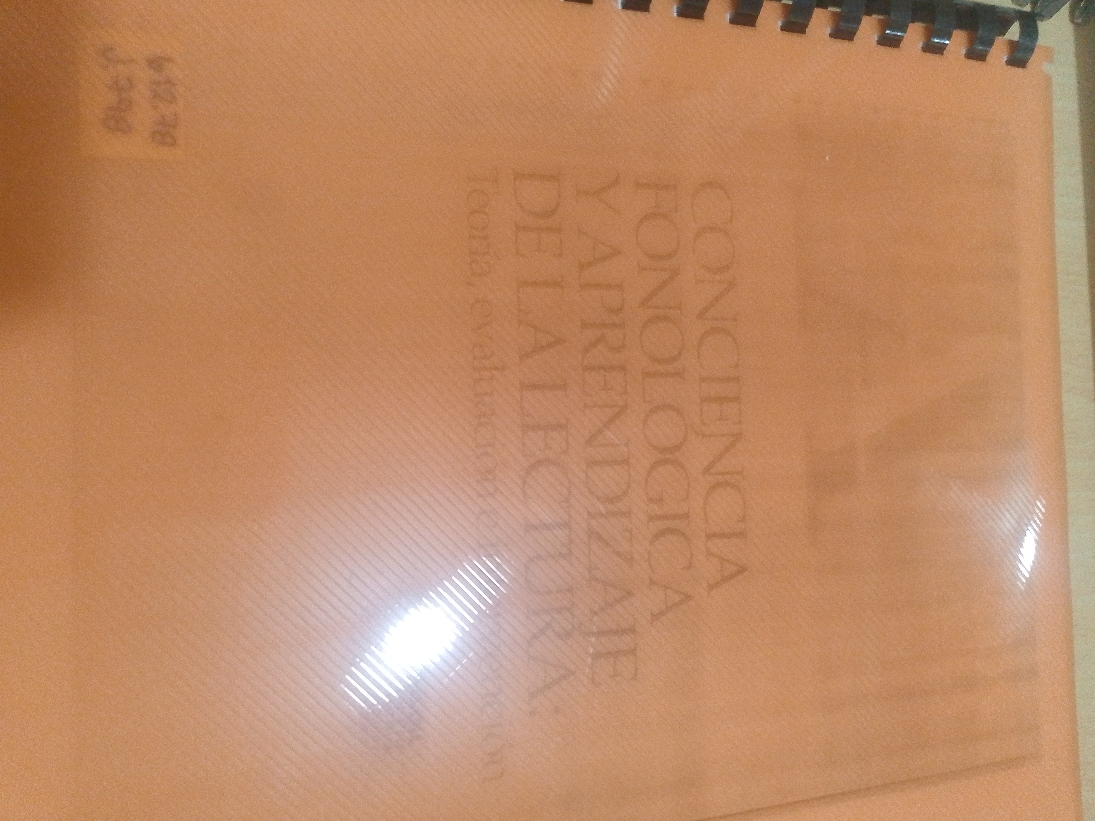 Portada de Conciencia Fonológica y aprendizaje de la lectura.  Teoría, evaluación e intervención