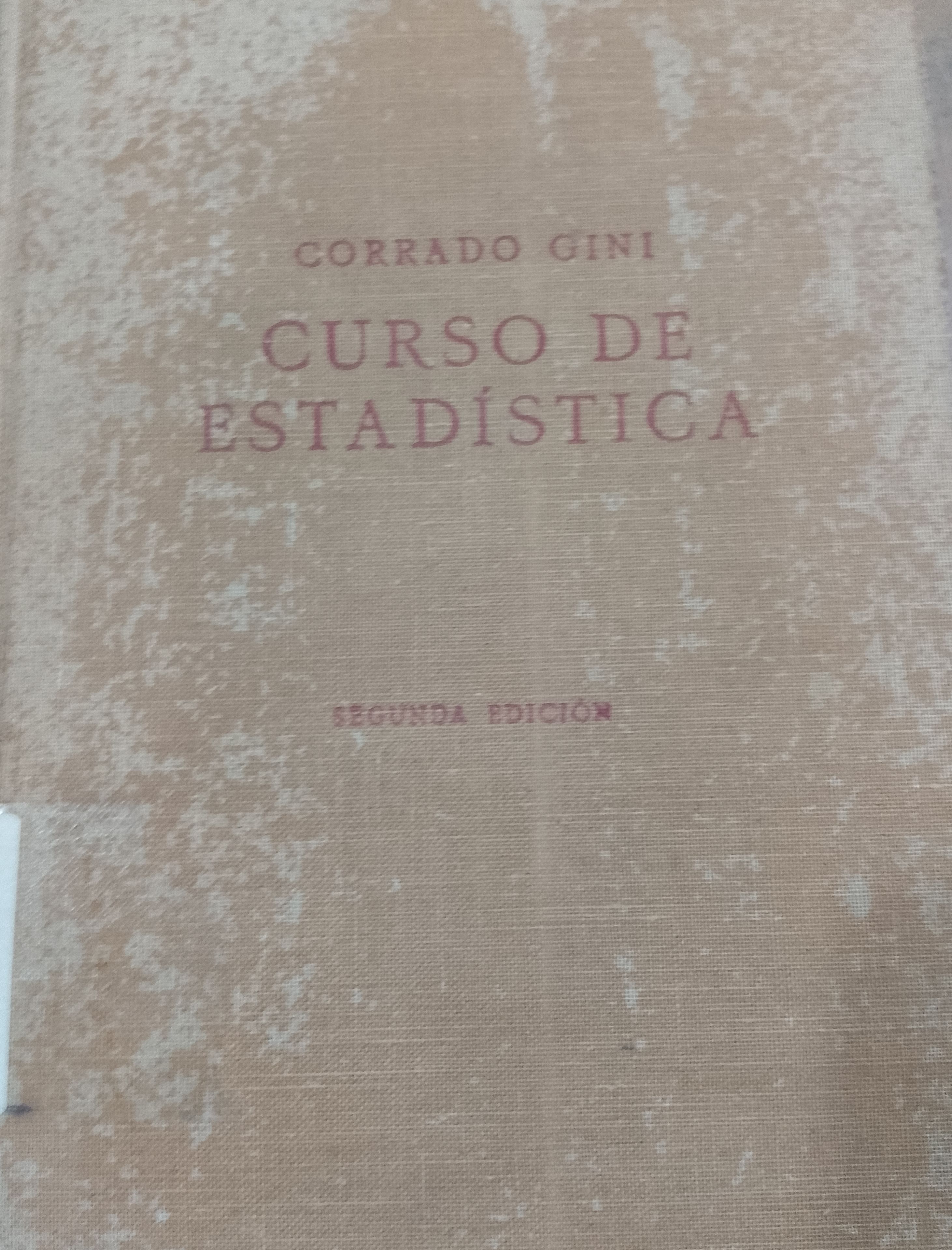 Portada de Curso de estadística