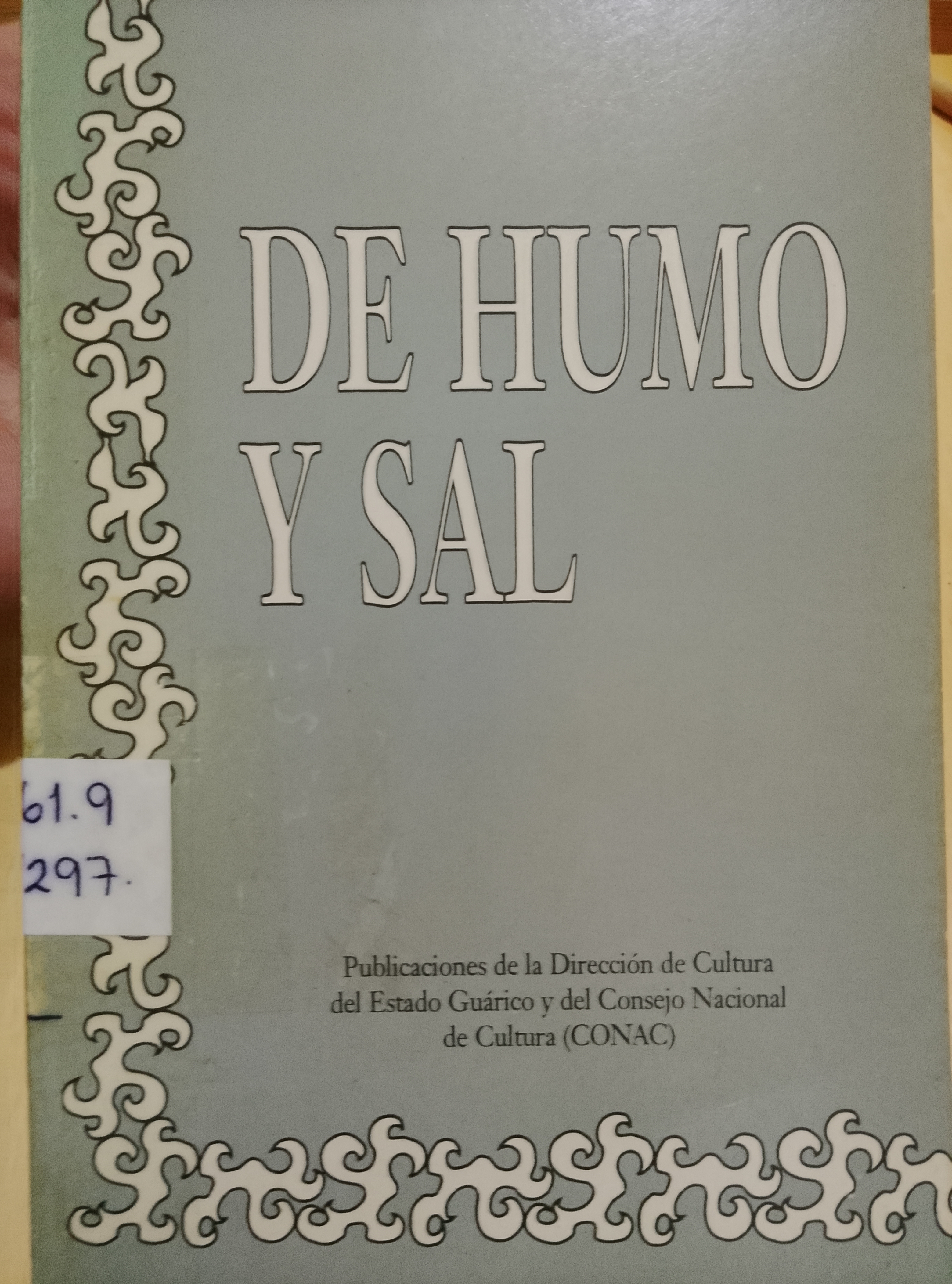 Portada de De humo y sal