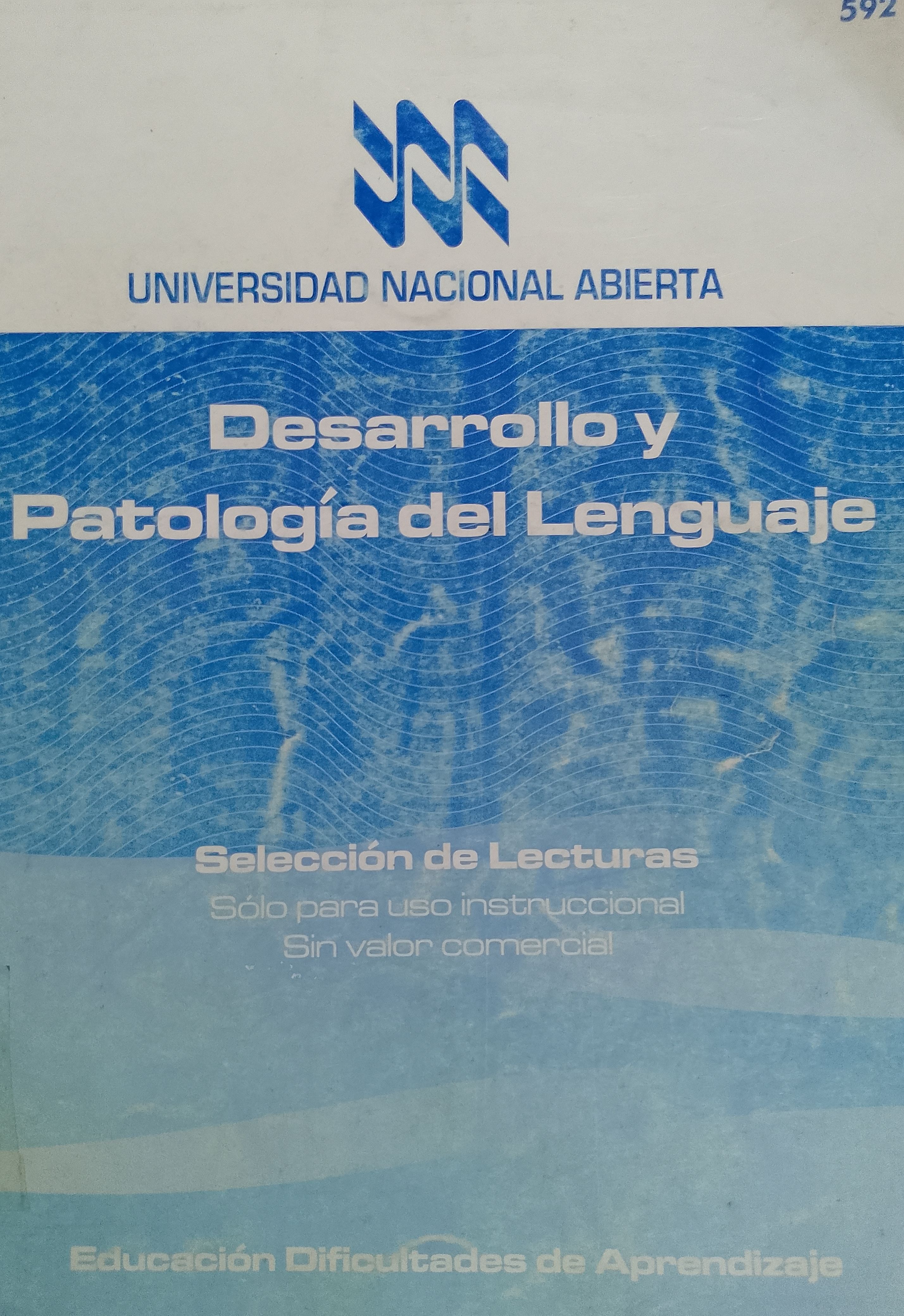 Portada de Desarrollo y patología del lenguaje. Selección de lecturas