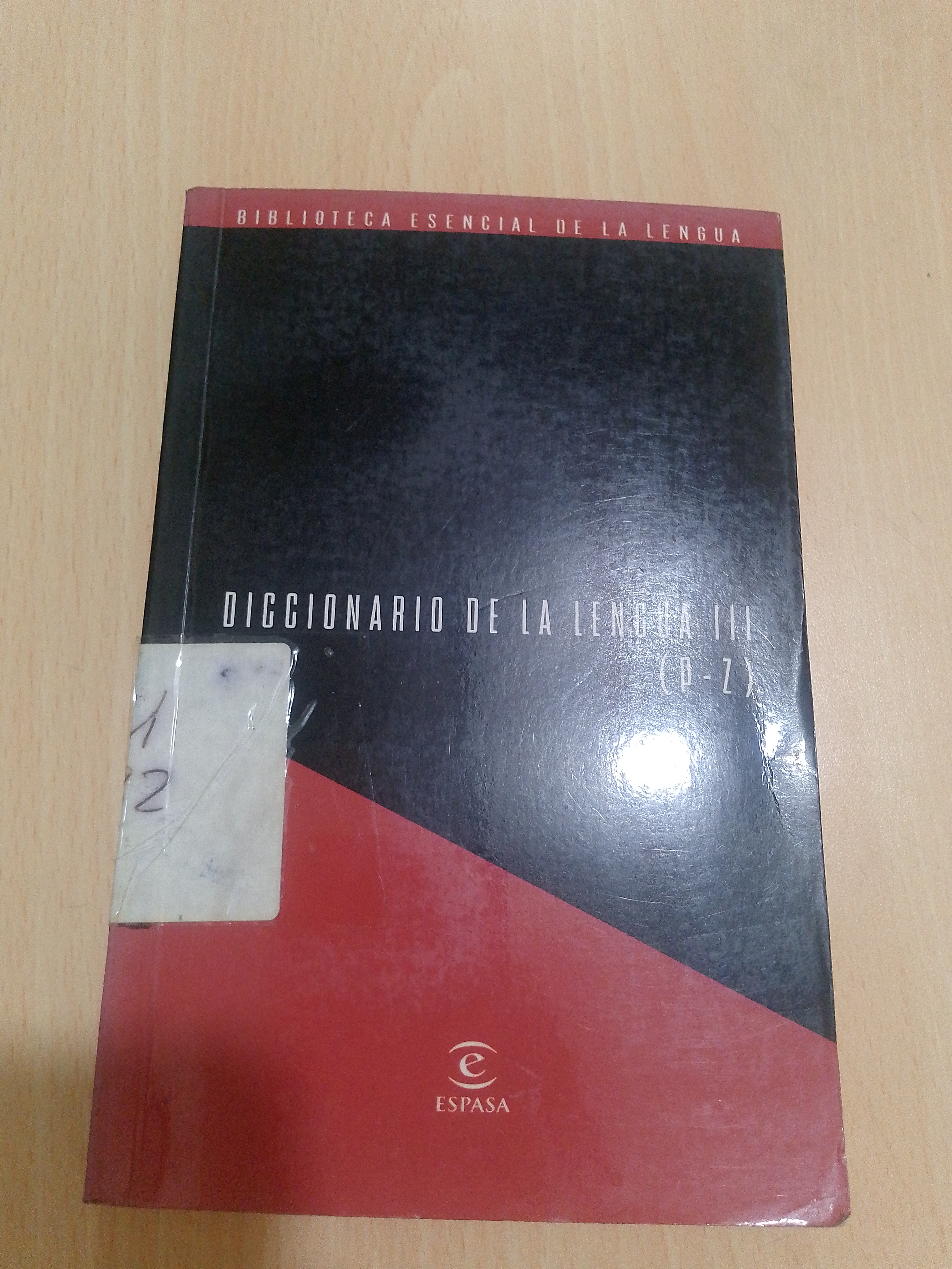 Portada de Diccionario de la lengua III (P-Z)