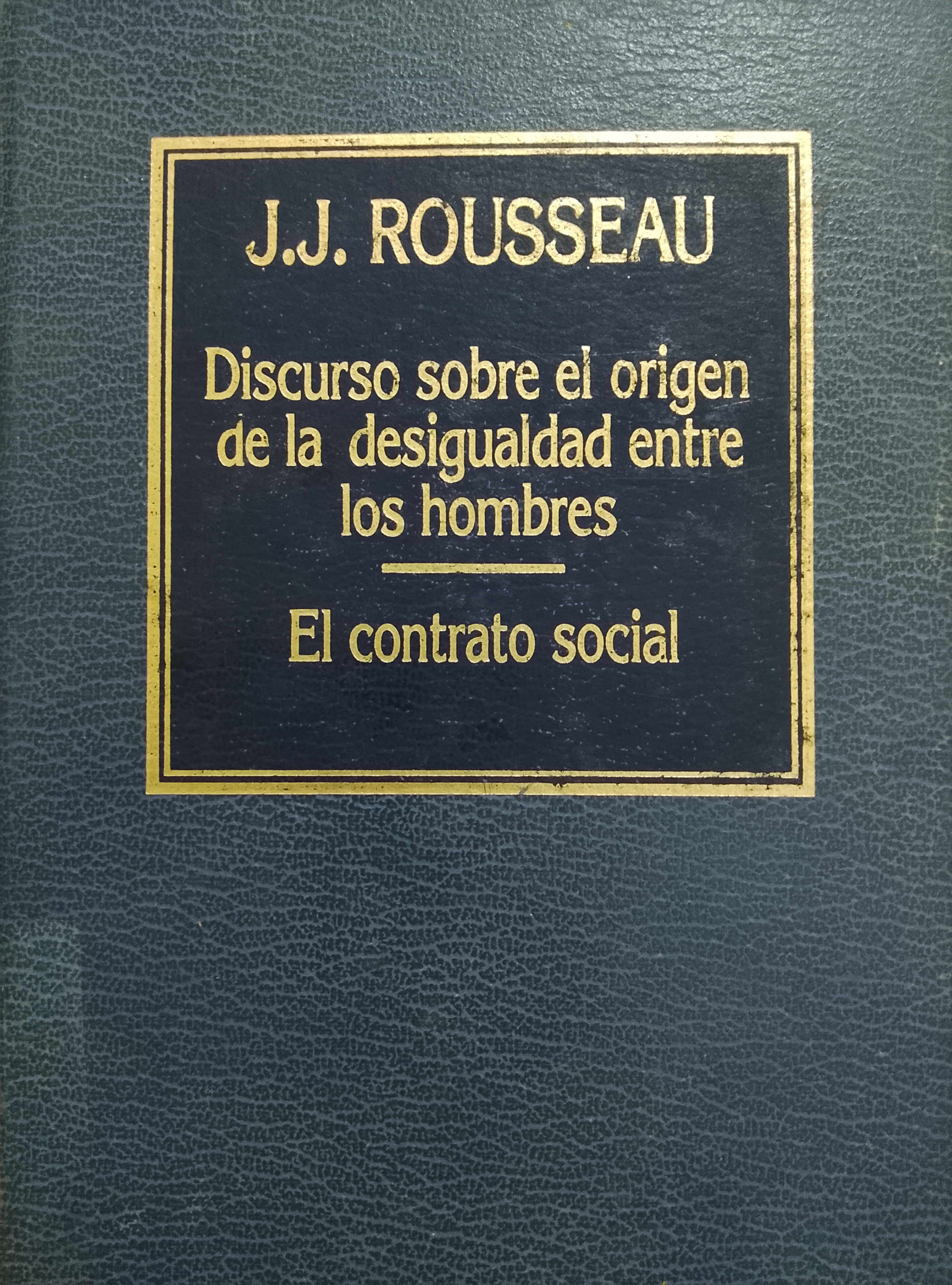 Portada de Discurso sobre el origen de la desigualdad entre los hombres, el contrato social