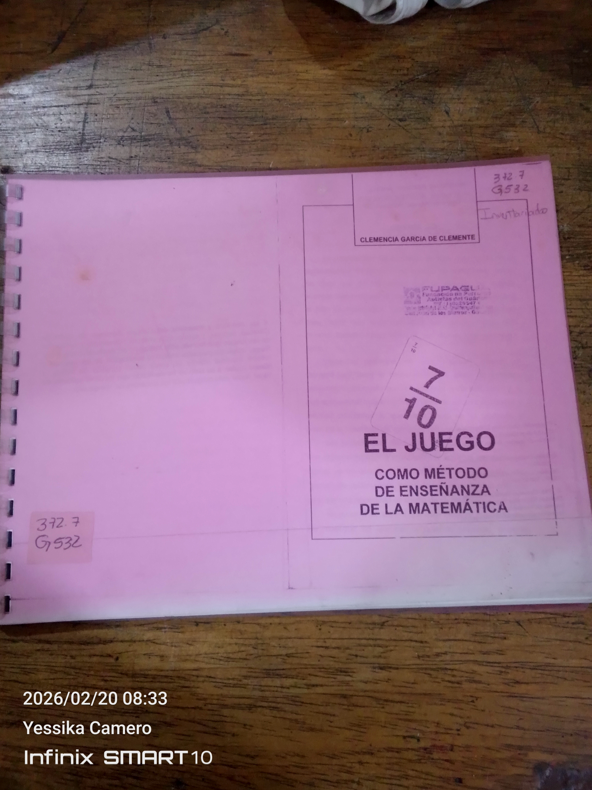 Portada de El Juego como Método de Enseñanza de la Ma mitemática