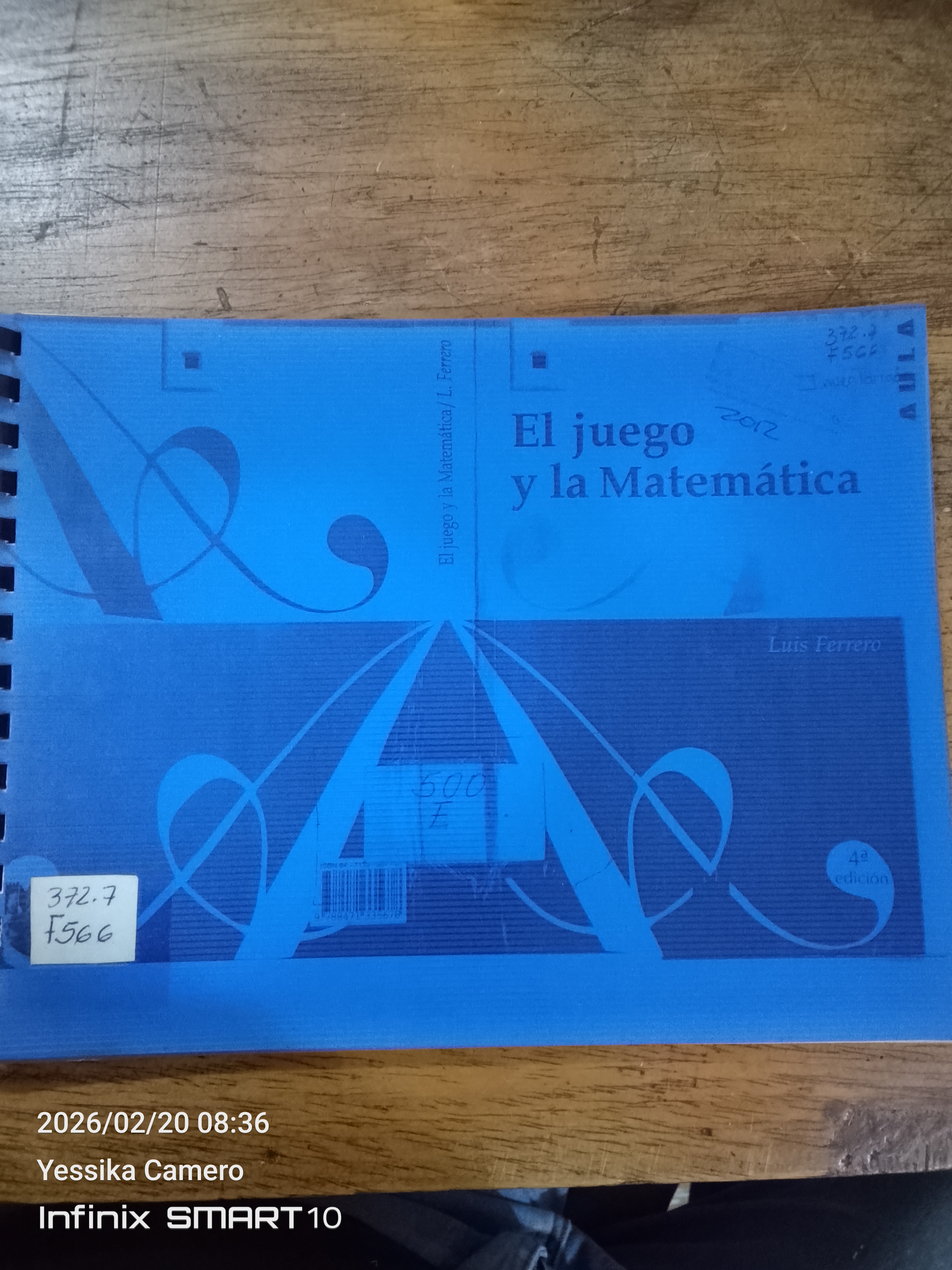 Portada de El Juego y la Matemática
