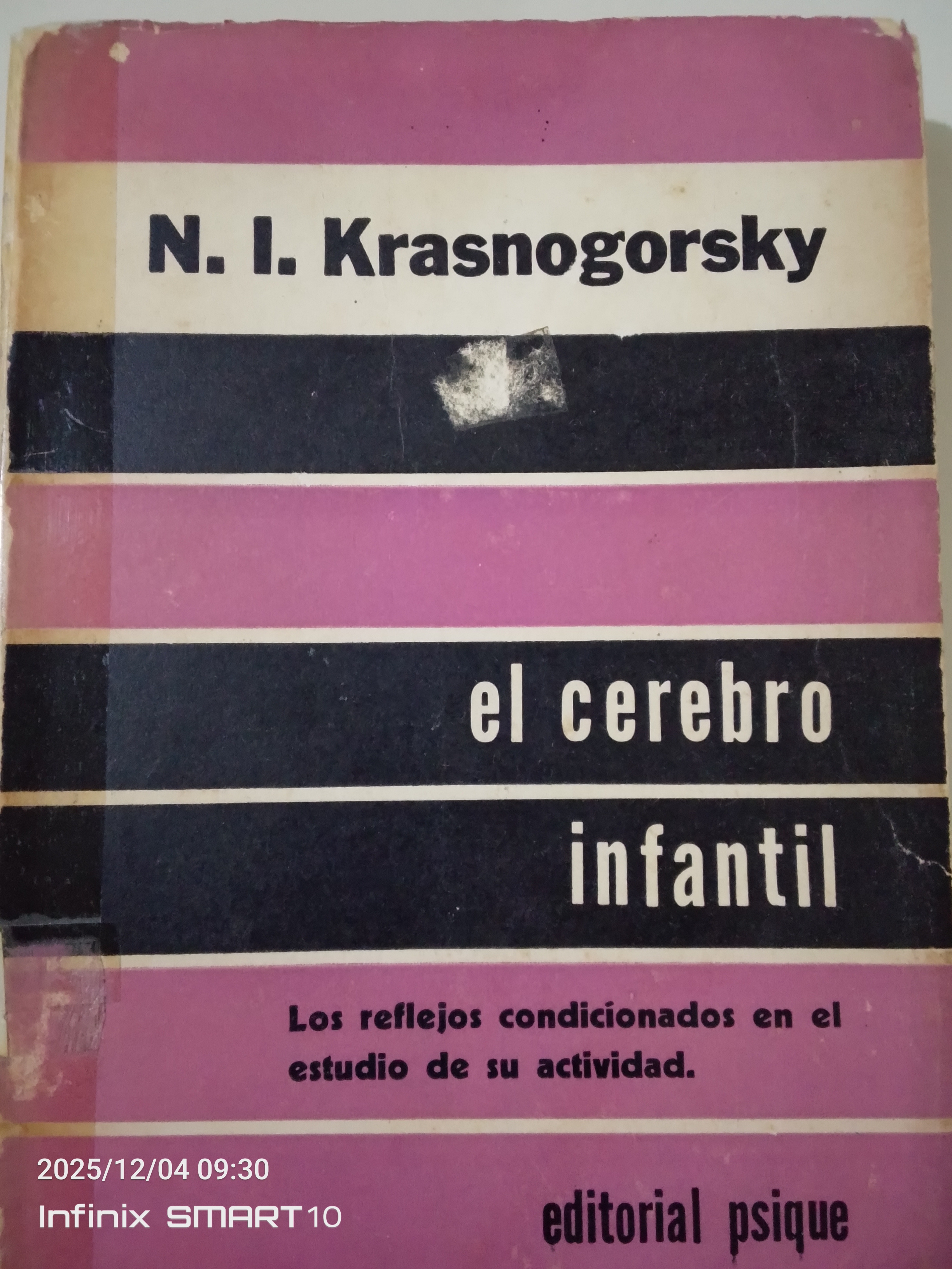 Portada de El cerebro infantil. Los reflejos acondicionados en el estudio de su actividad