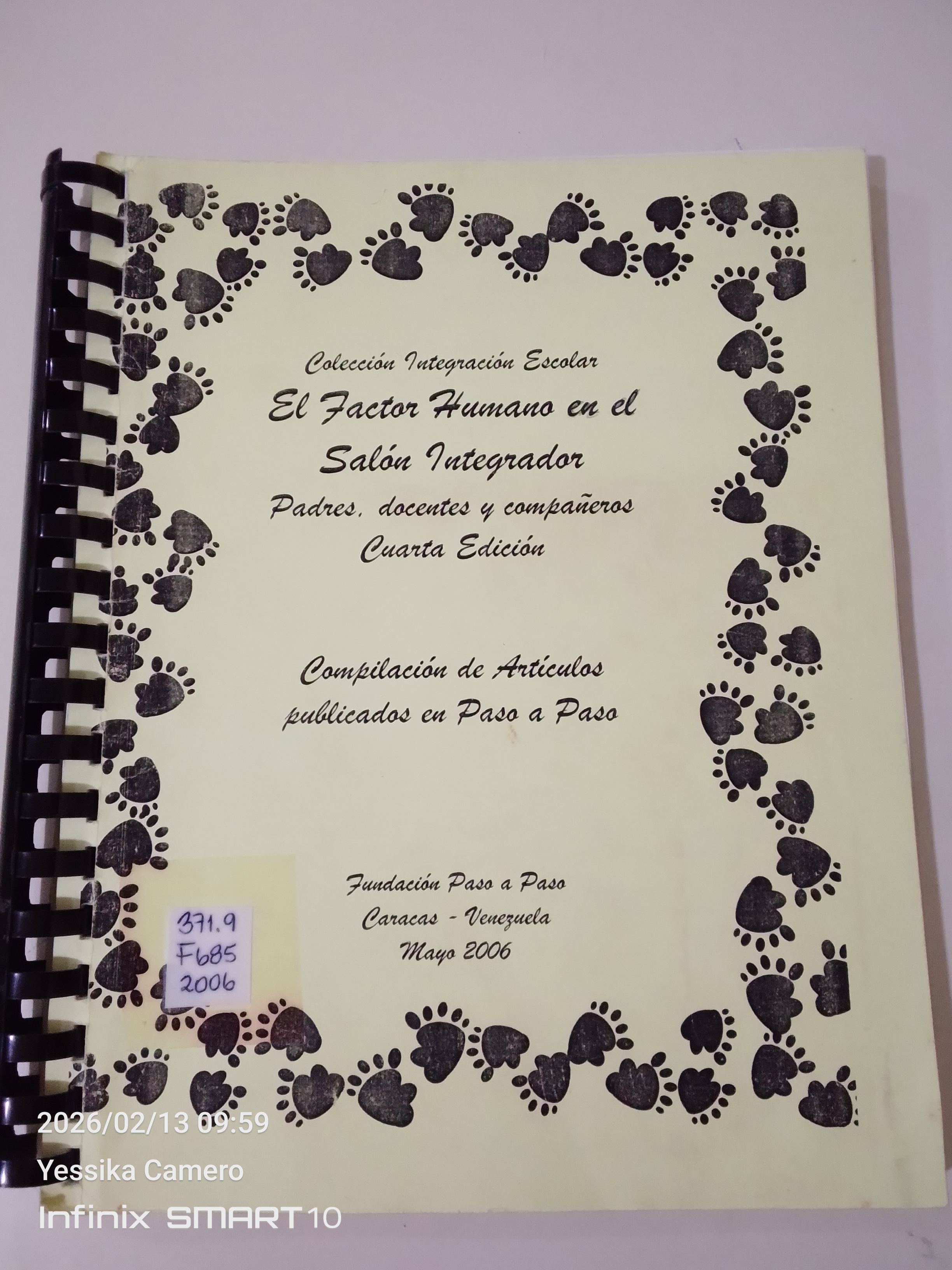 Portada de El factor humano en el salón integrador, padres docentes y compañeros