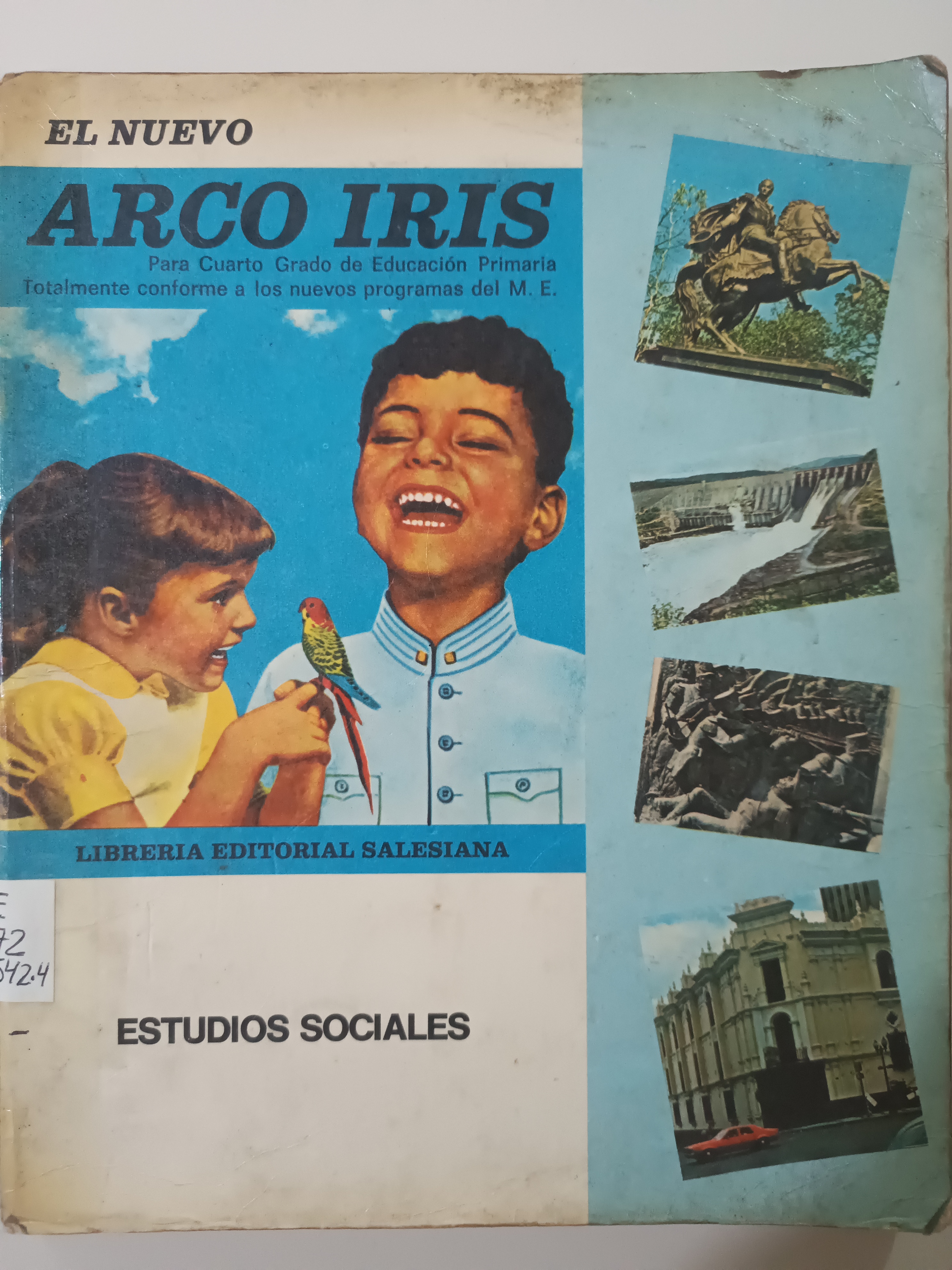 Portada de El nuevo Arco Iris. Estudios Sociales Cuarto Grado 