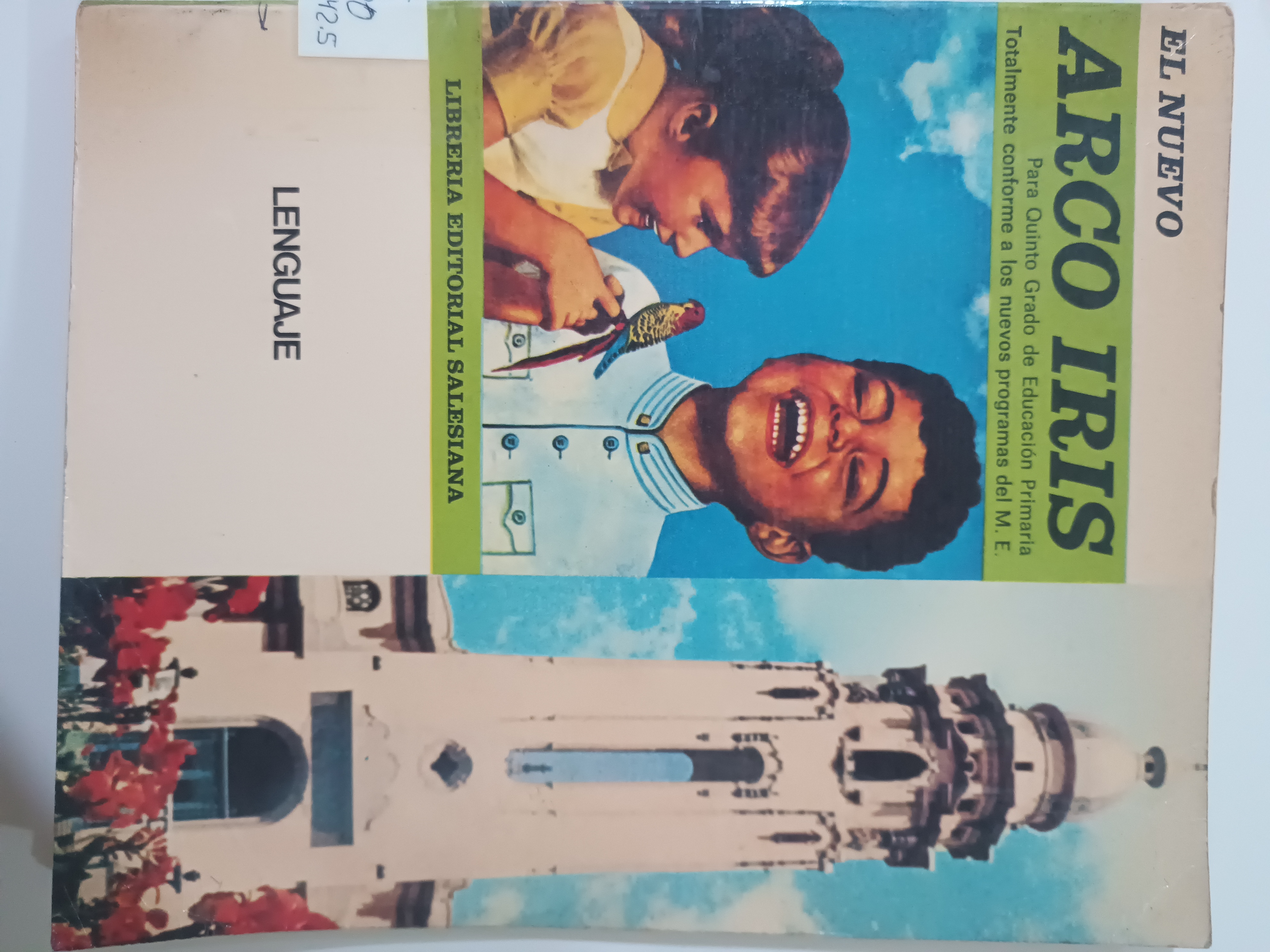 Portada de El nuevo Arco Iris. Lenguaje Quinto Grado 