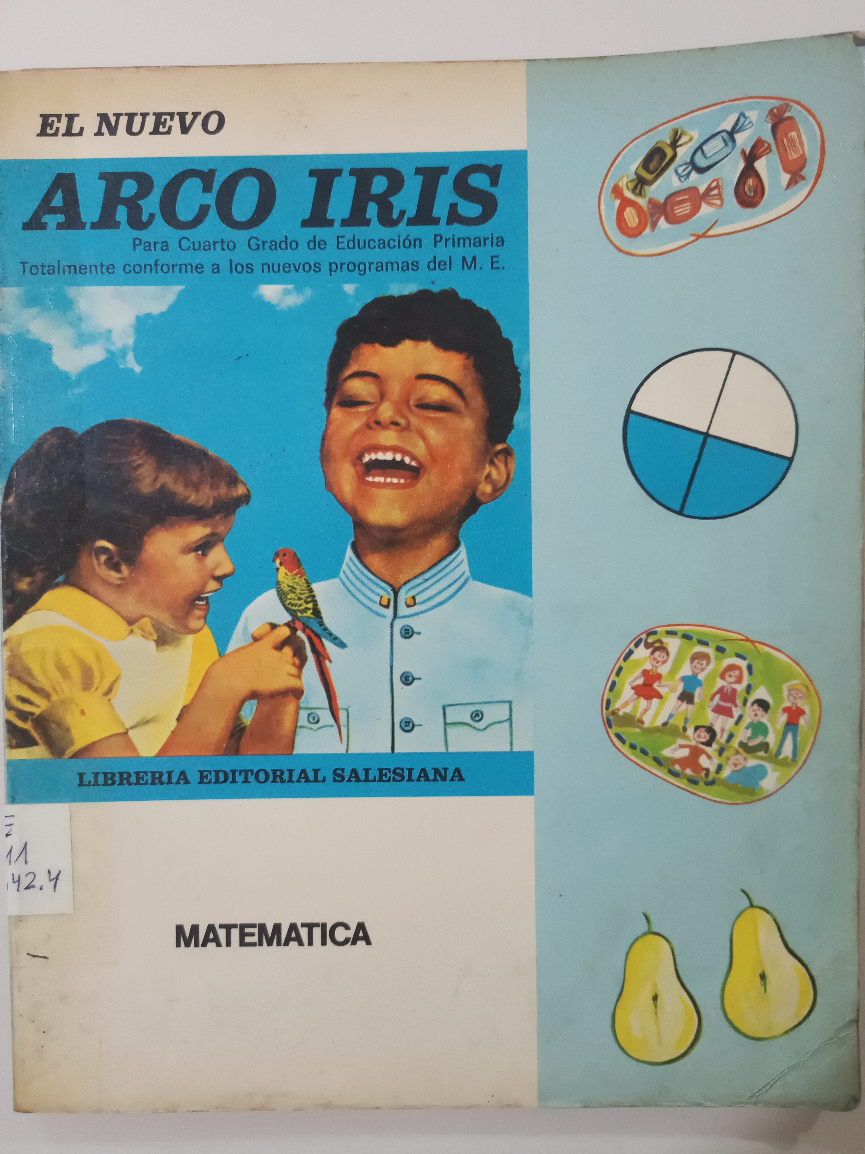 Portada de El nuevo Arco Iris. Matemática Cuarto Grado