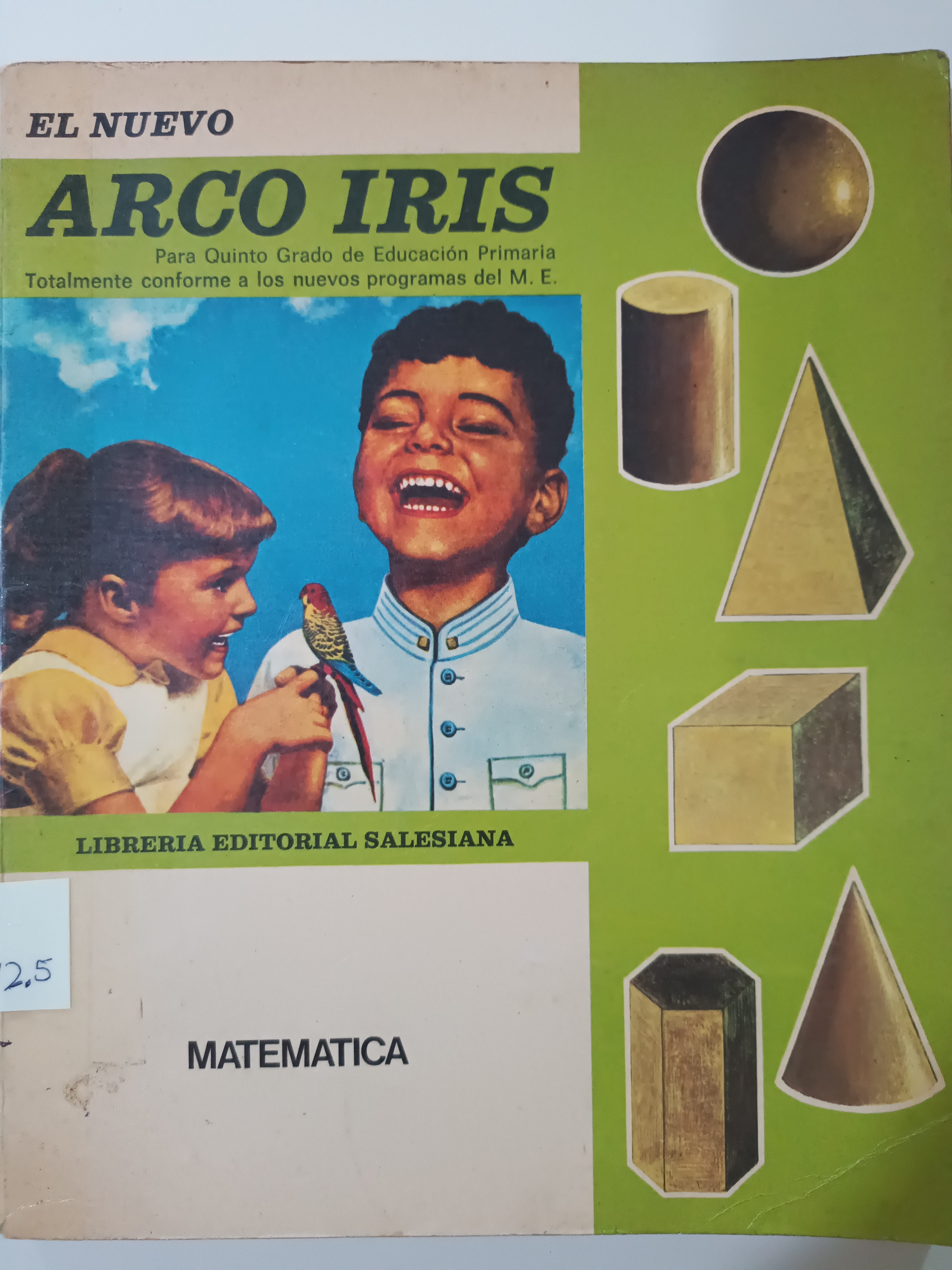 Portada de El nuevo Arco Iris. Matemática Quinto Grado