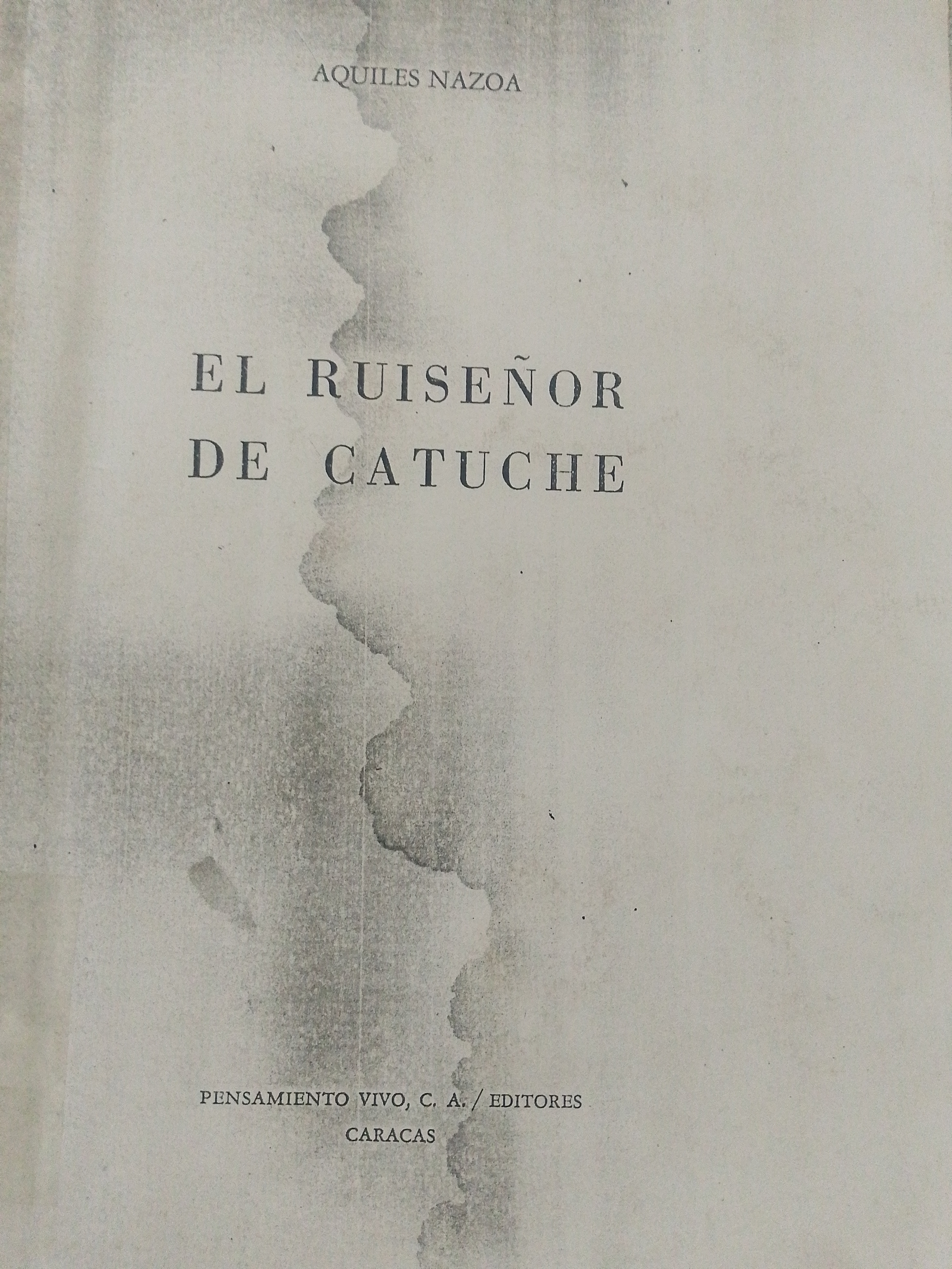 Portada de El ruiseñor de Catuche
