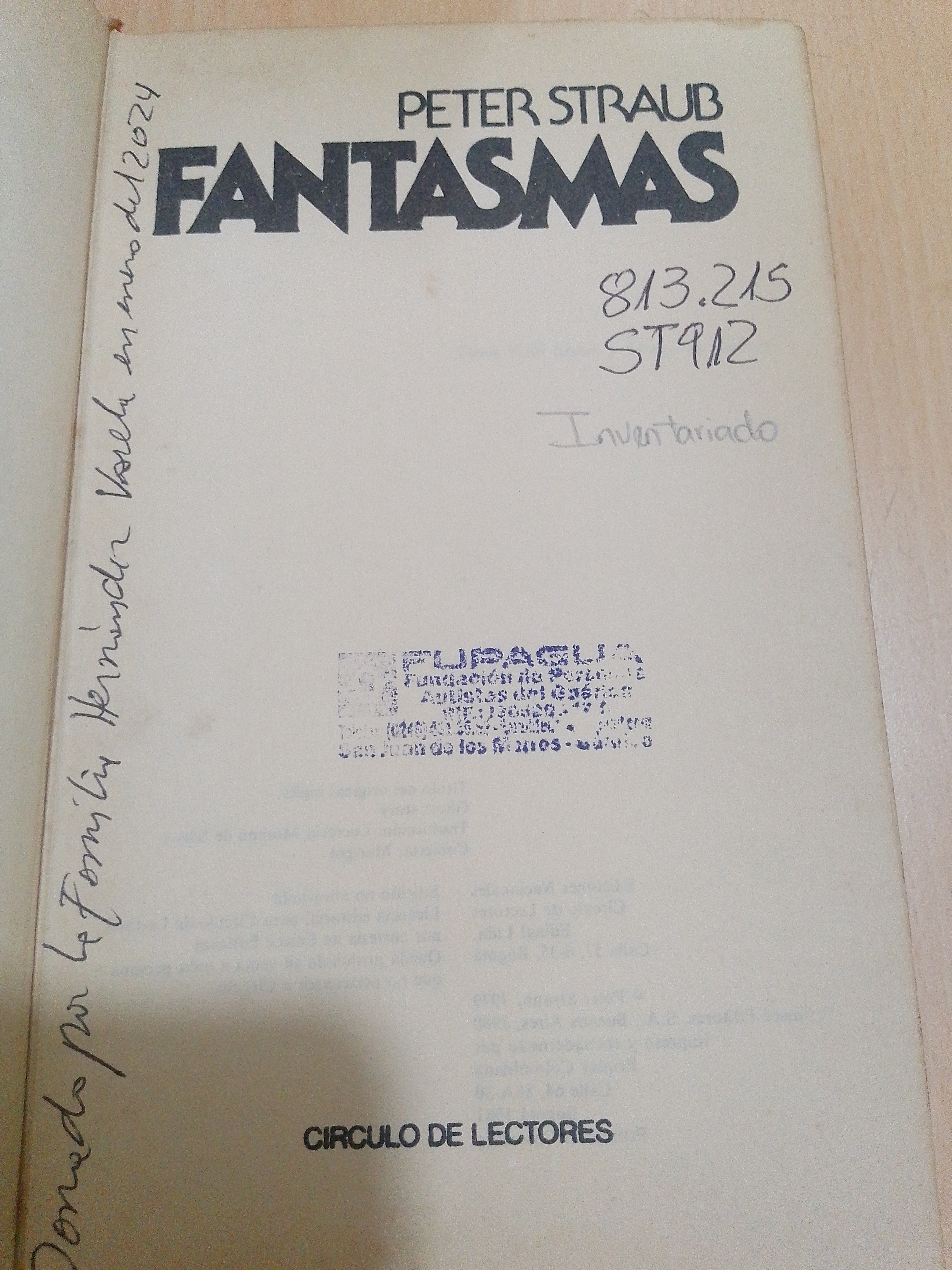 Portada de Fantasmas