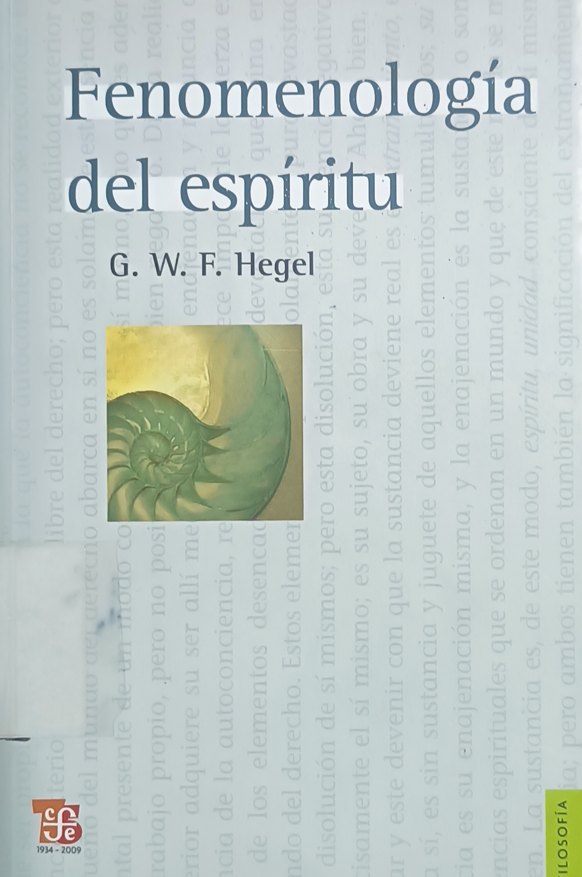 Portada de Fenomenología del espíritu