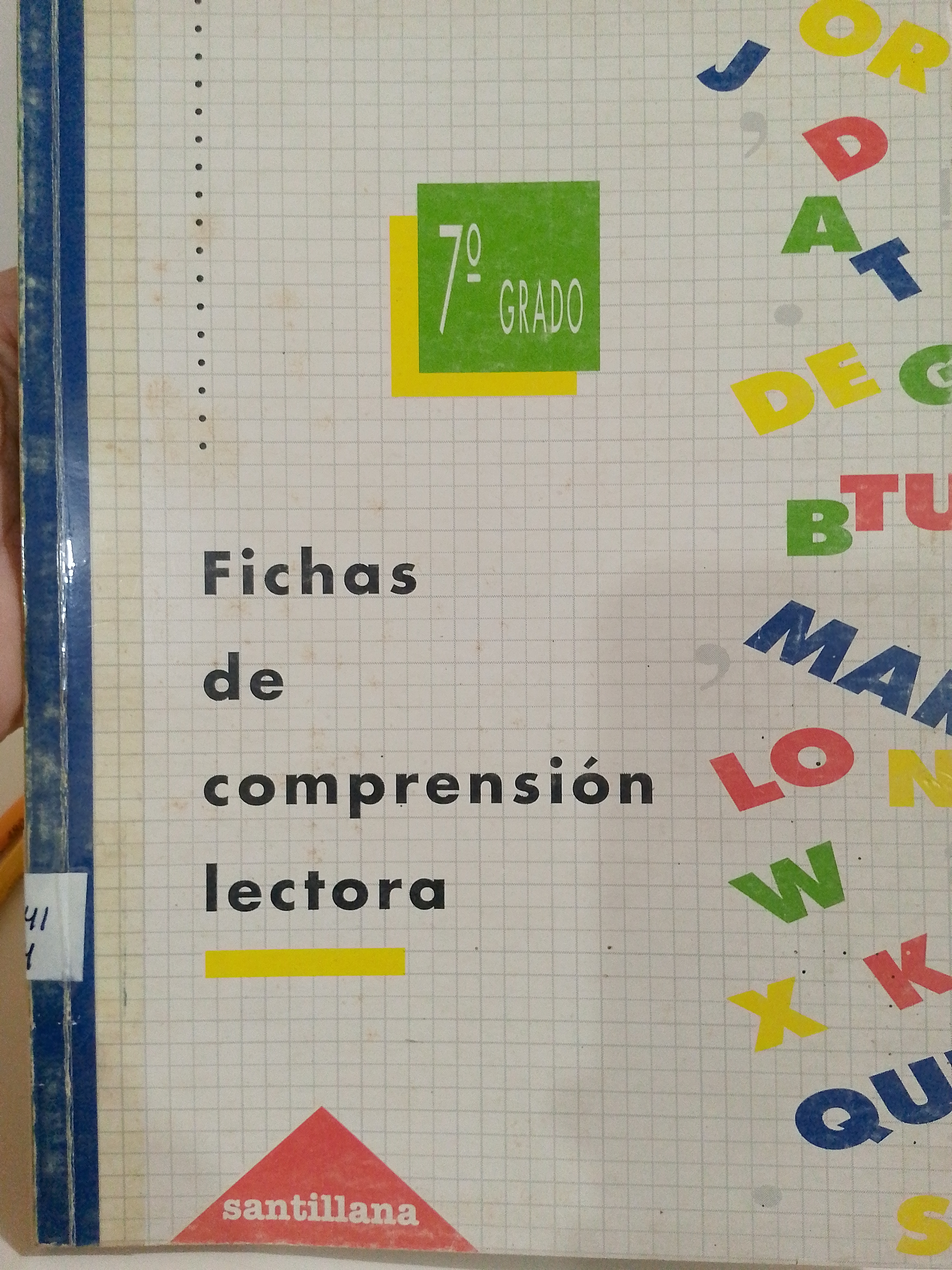 Portada de Ficha de comprensión lectora 7 mo grado