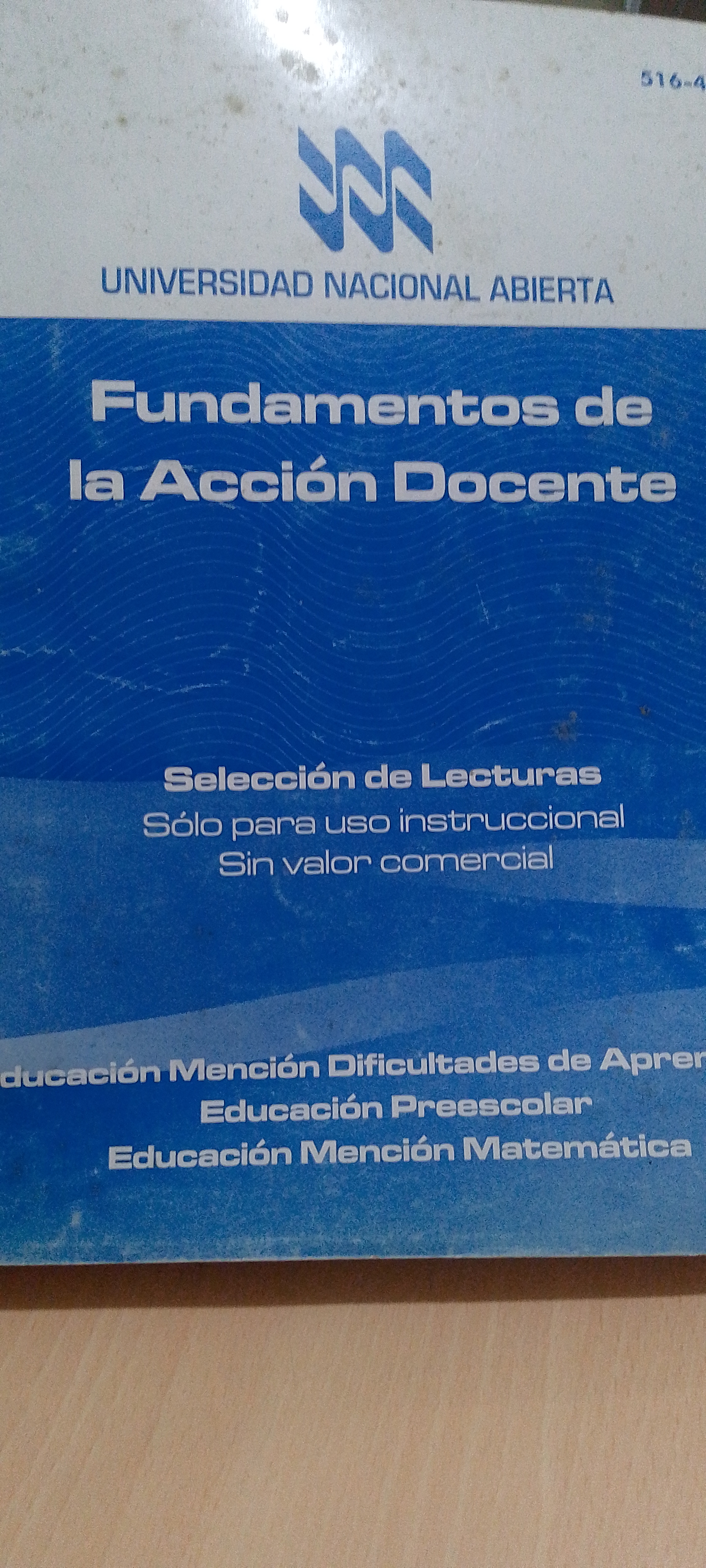 Portada de Fundamentos de la acción docente. Selección de lecturas
