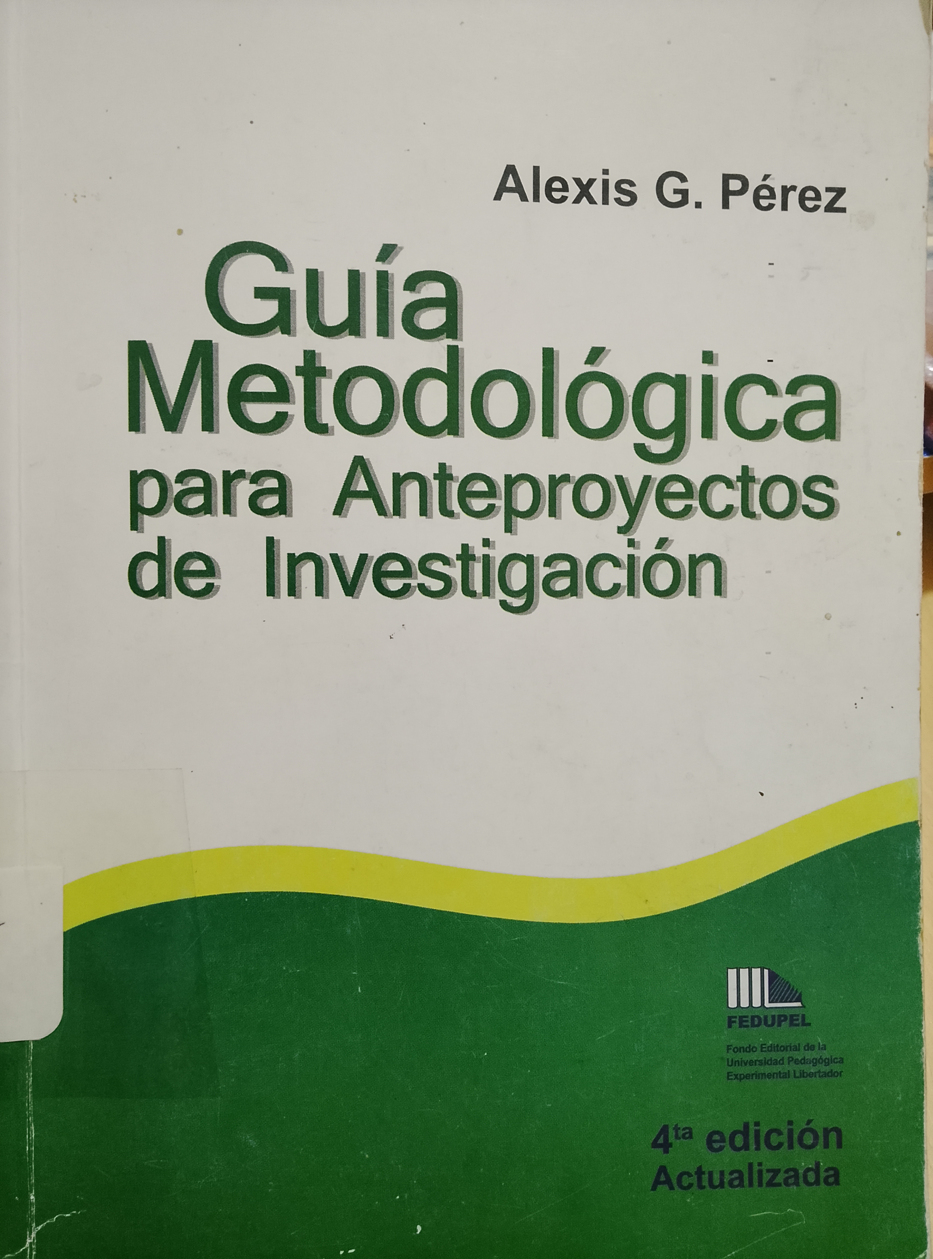 Portada de Guía Metodológica para Anteproyectos de investigación
