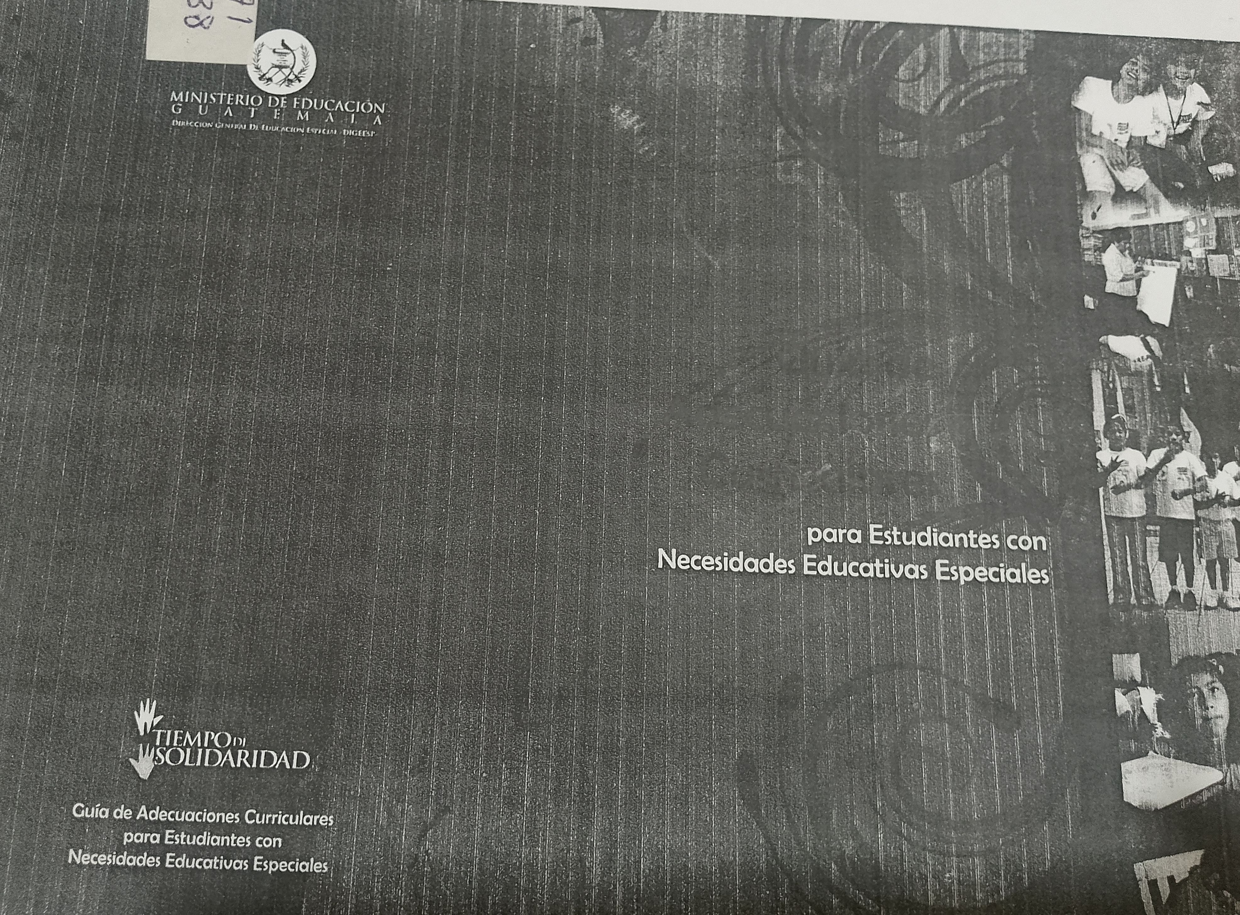 Portada de Guía de adecuaciones curriculares.  Para estudiantes con necesidades educativas especiales