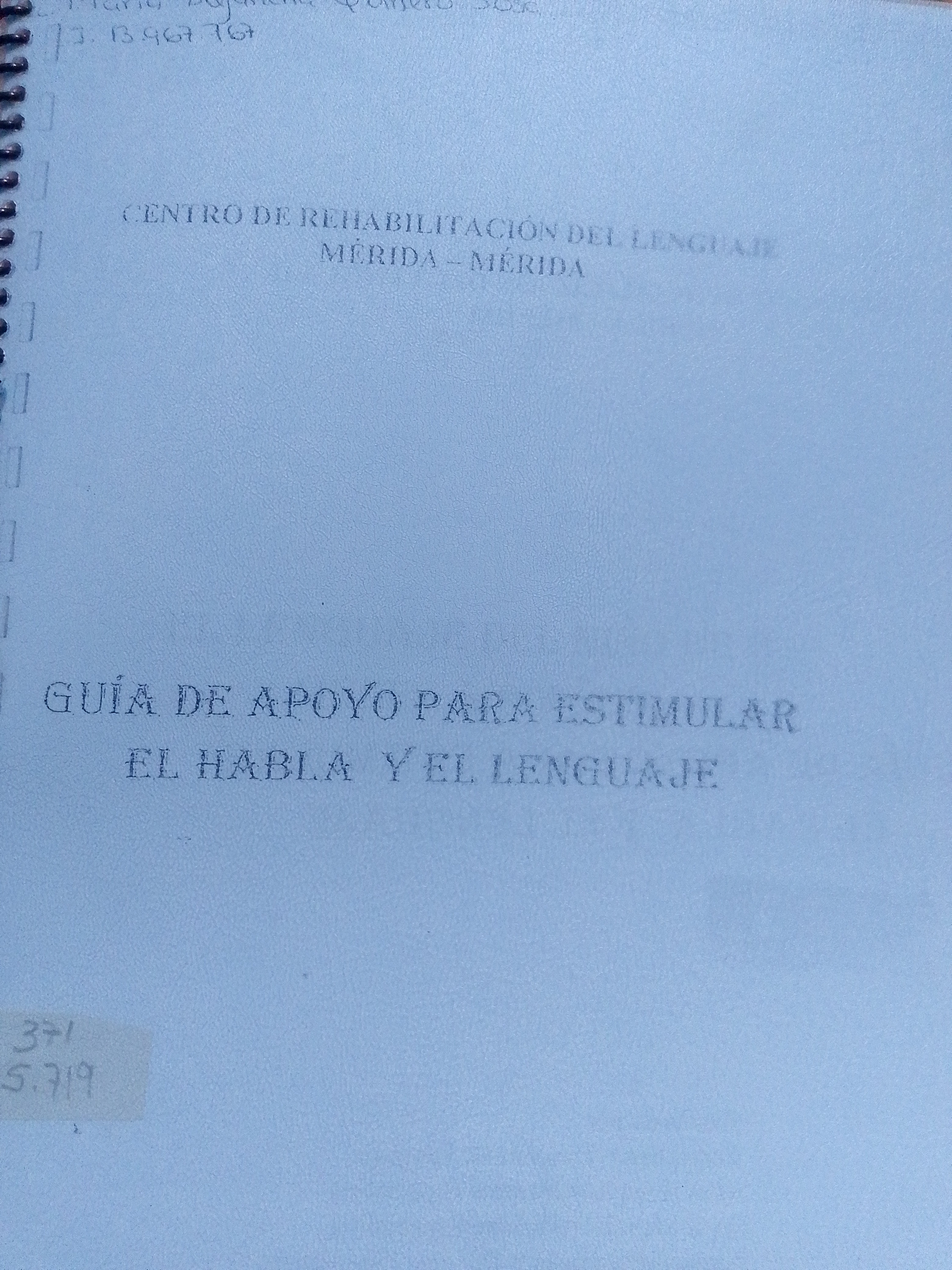 Portada de Guía de apoyo para estimular el habla y el lenguaje