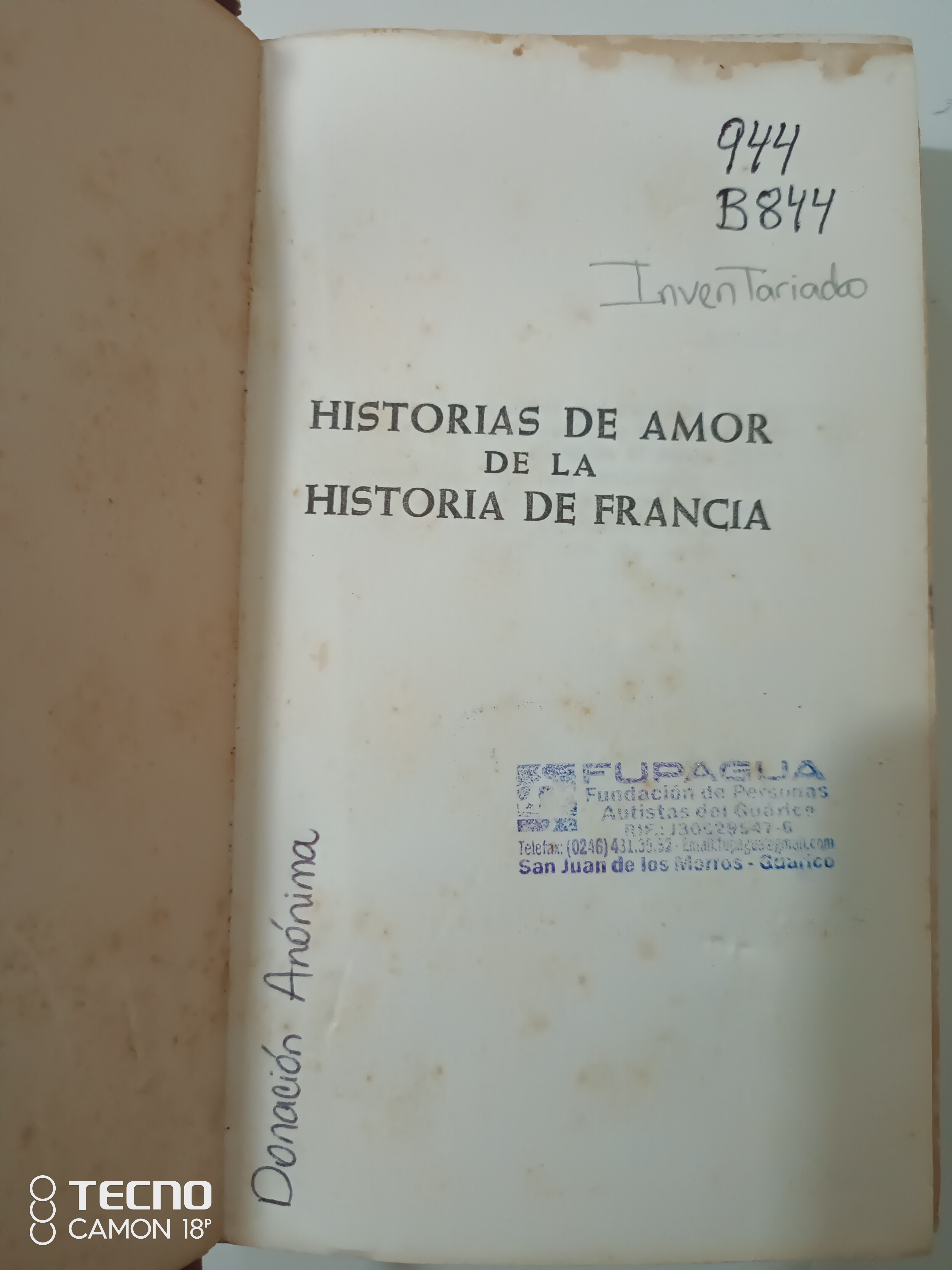 Portada de Historias de amor de la Historia de Francia
