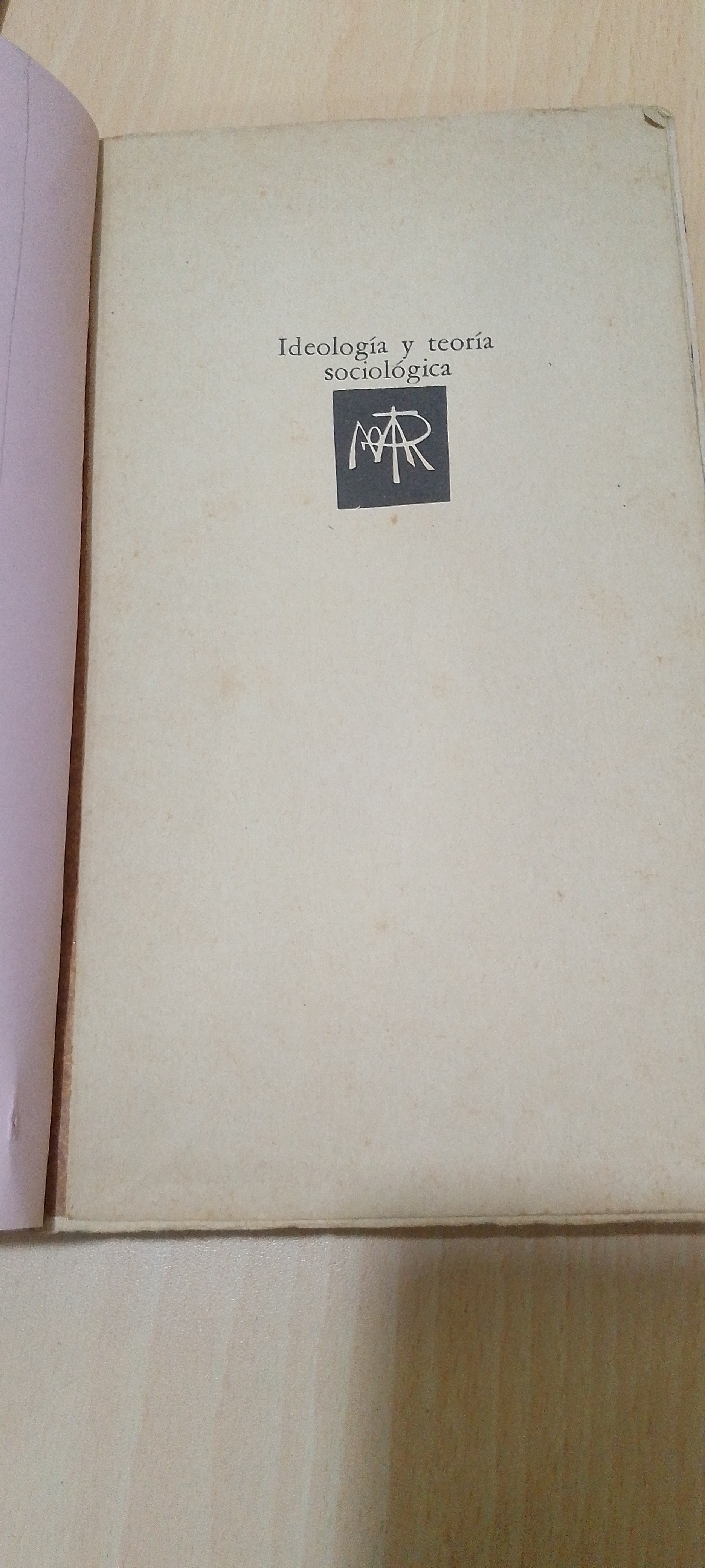 Portada de Ideología y teoría sociológica