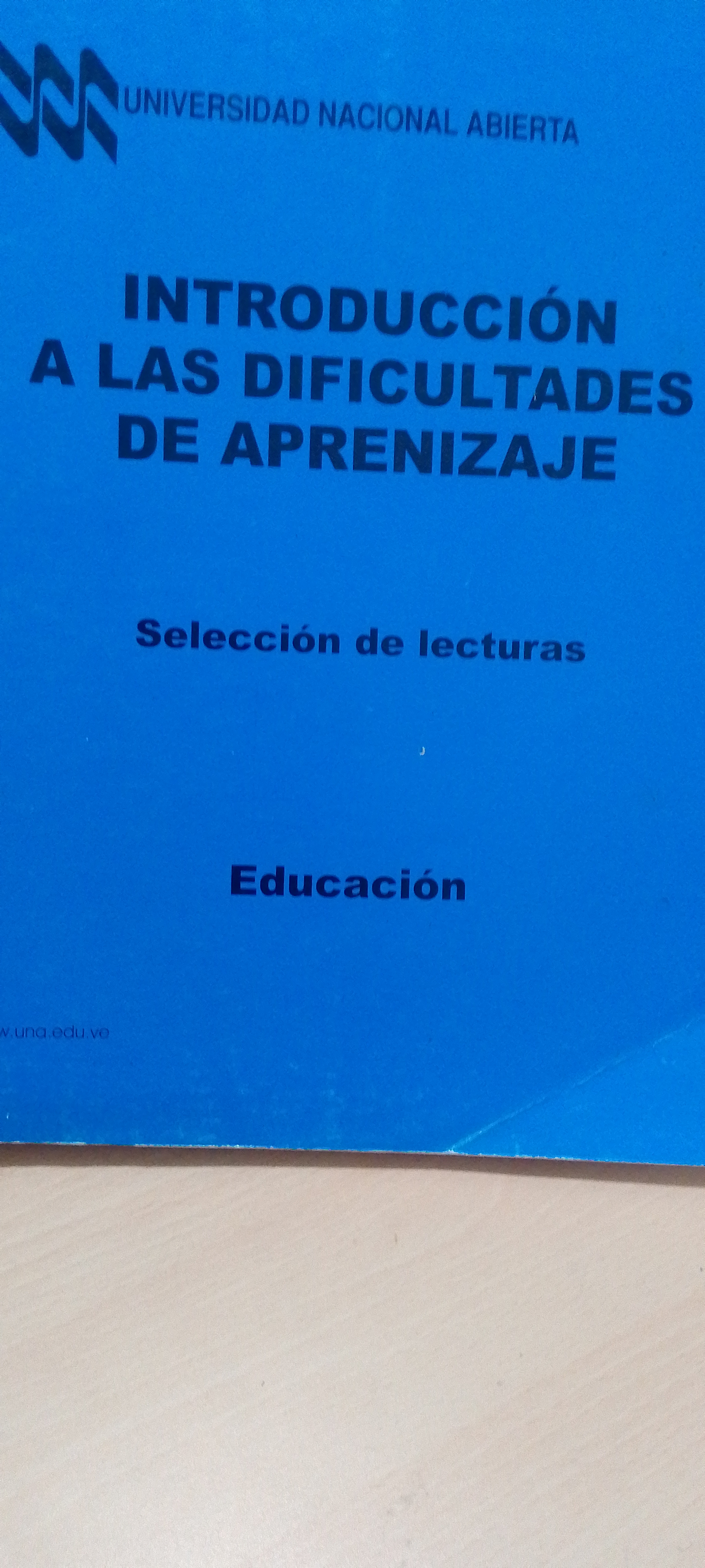 Portada de Introducción a las dificultades de aprendizaje.  Selección de lecturas