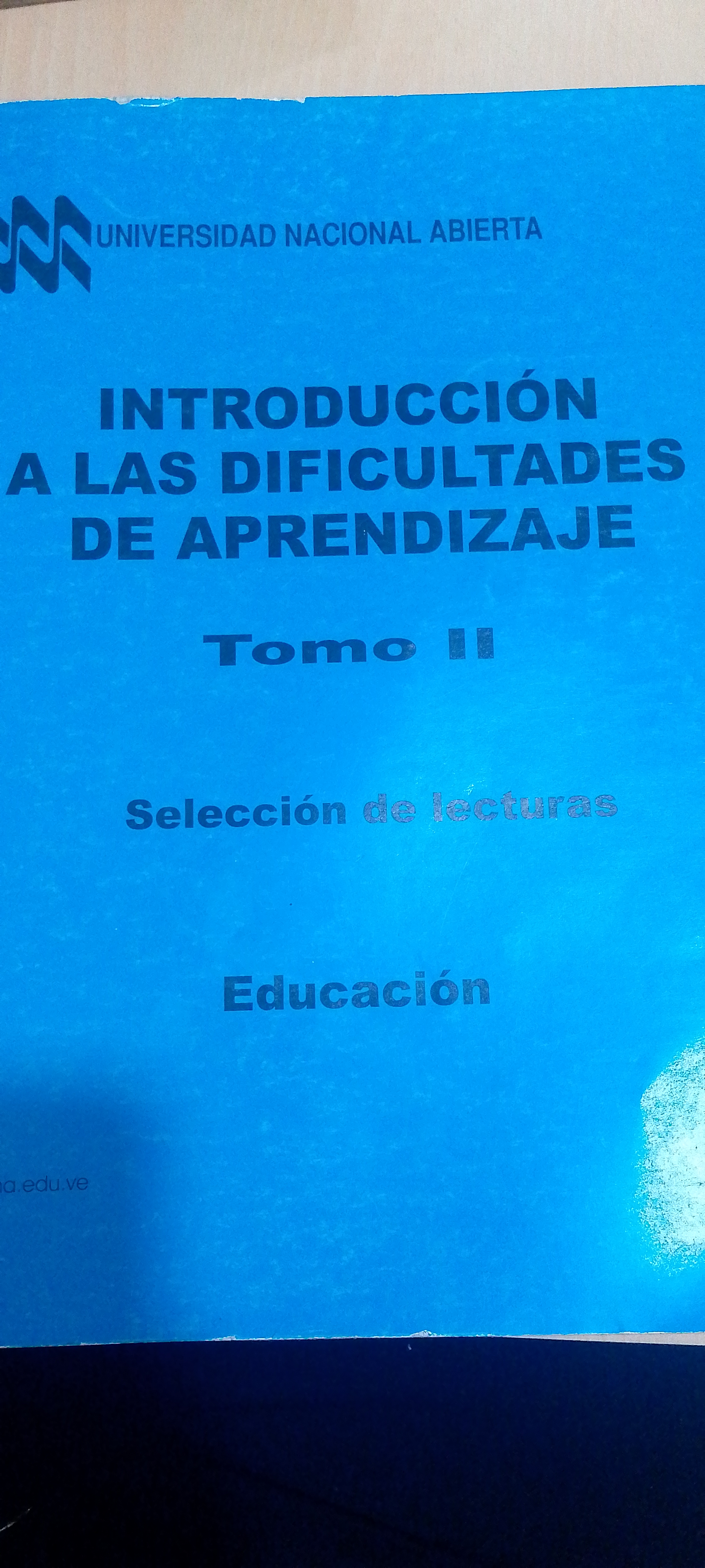 Portada de Introducción a las dificultades de aprendizaje.  Tomo II - Selección de lecturas