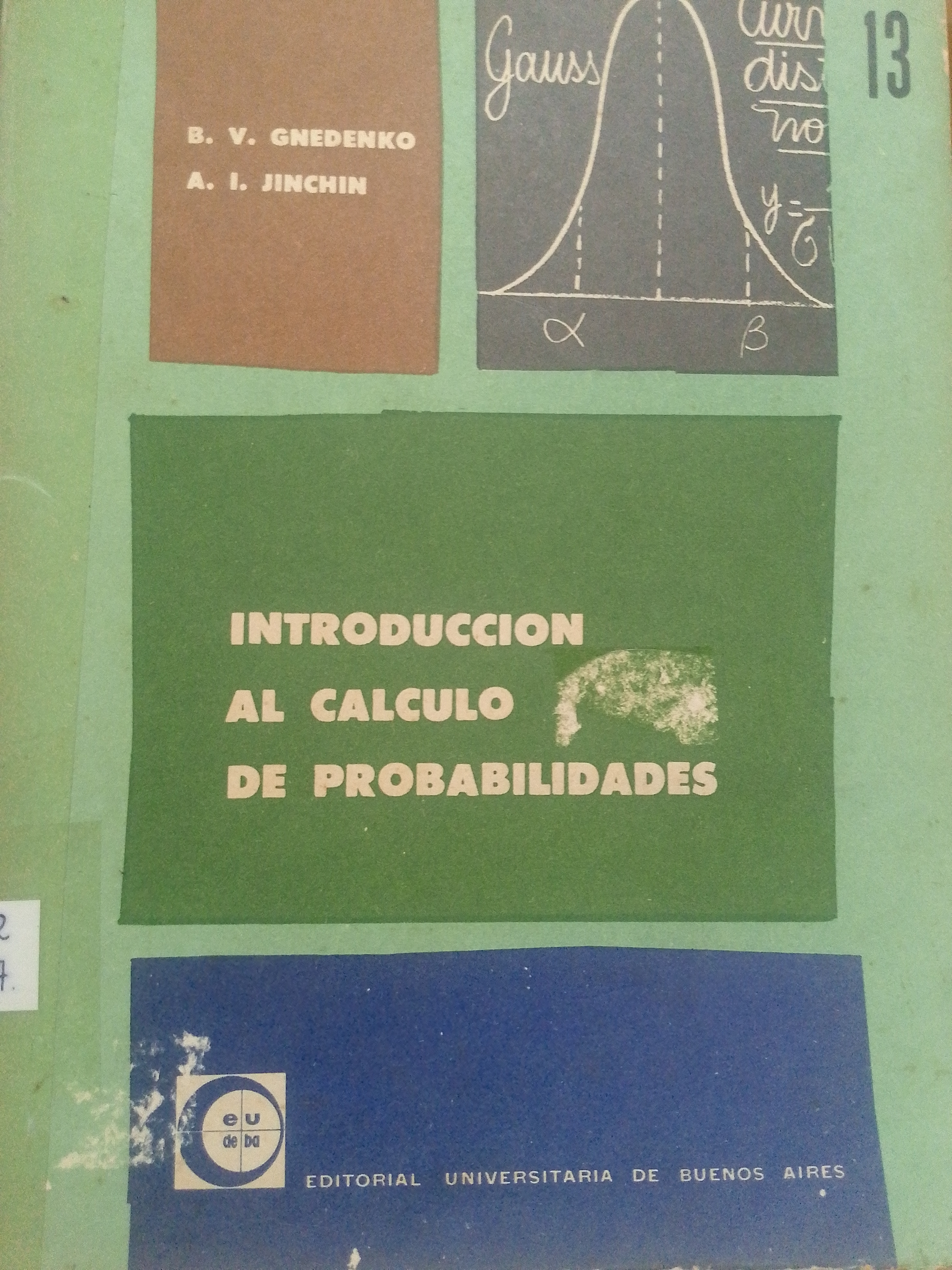 Portada de Introducción al calculo de probabilidades