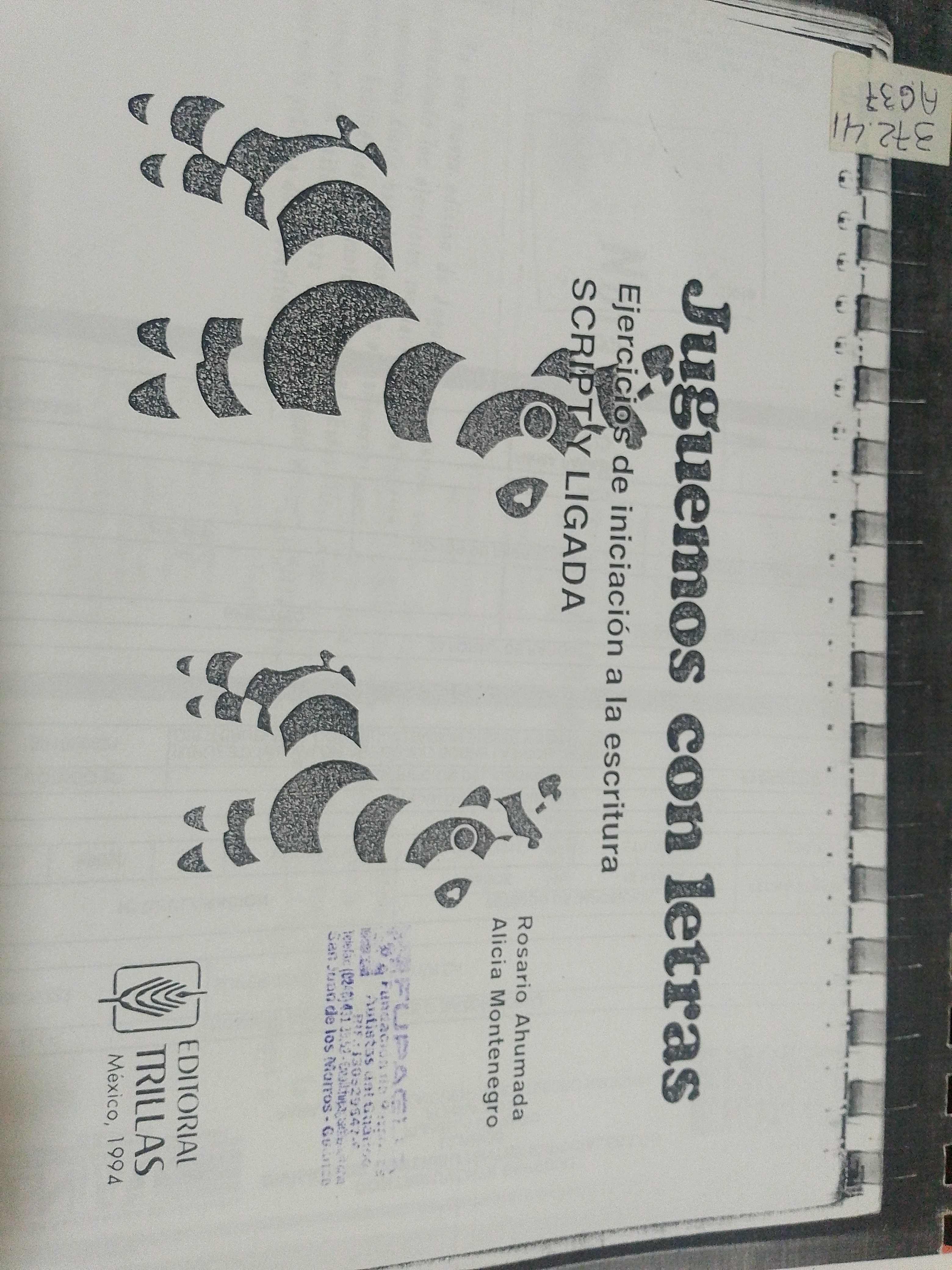 Portada de Juguemos con letras