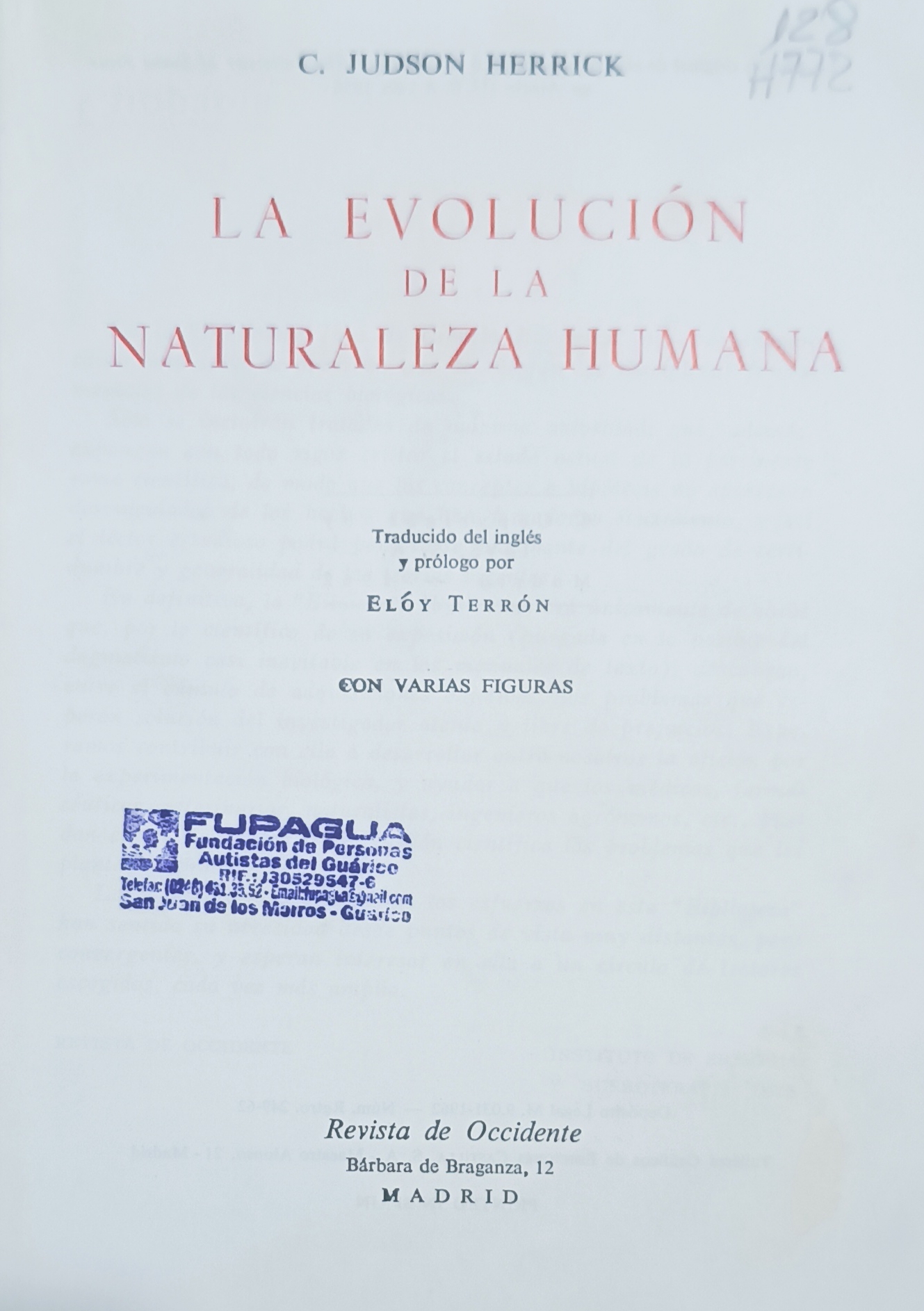 Portada de La Evolución de la Naturaleza Humana