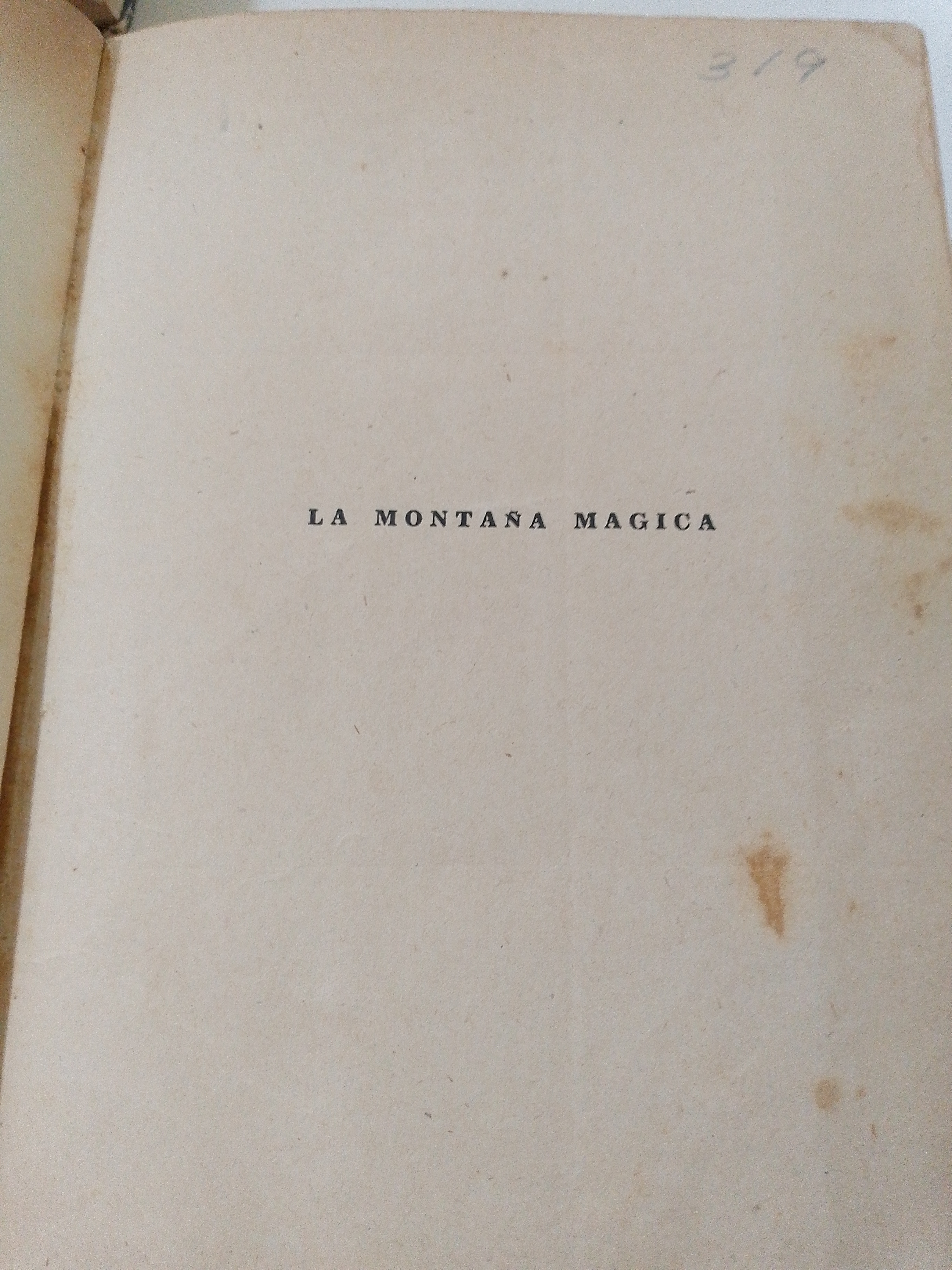 Portada de La montaña mágica