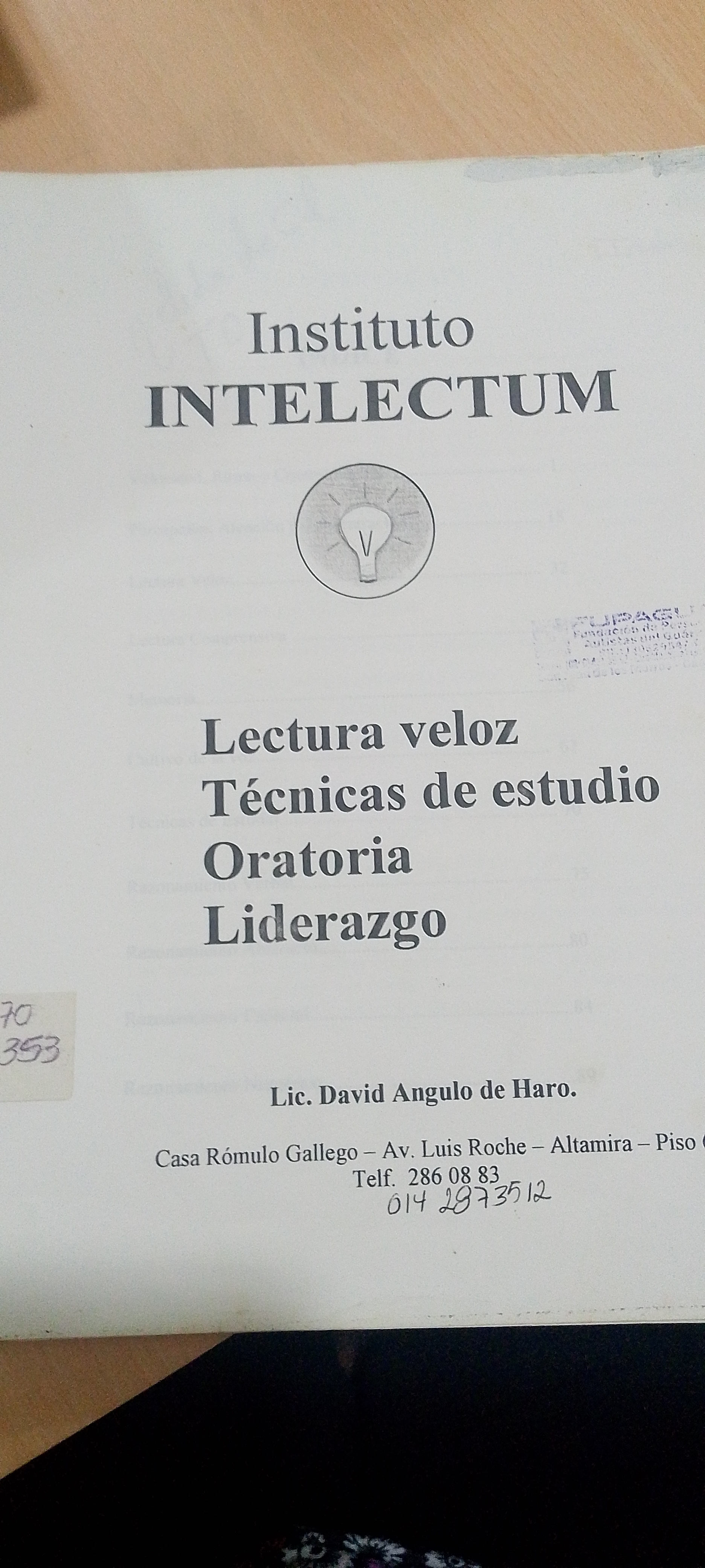 Portada de Lectura veloz, técnicas de estudio, oratoria y liderazgo