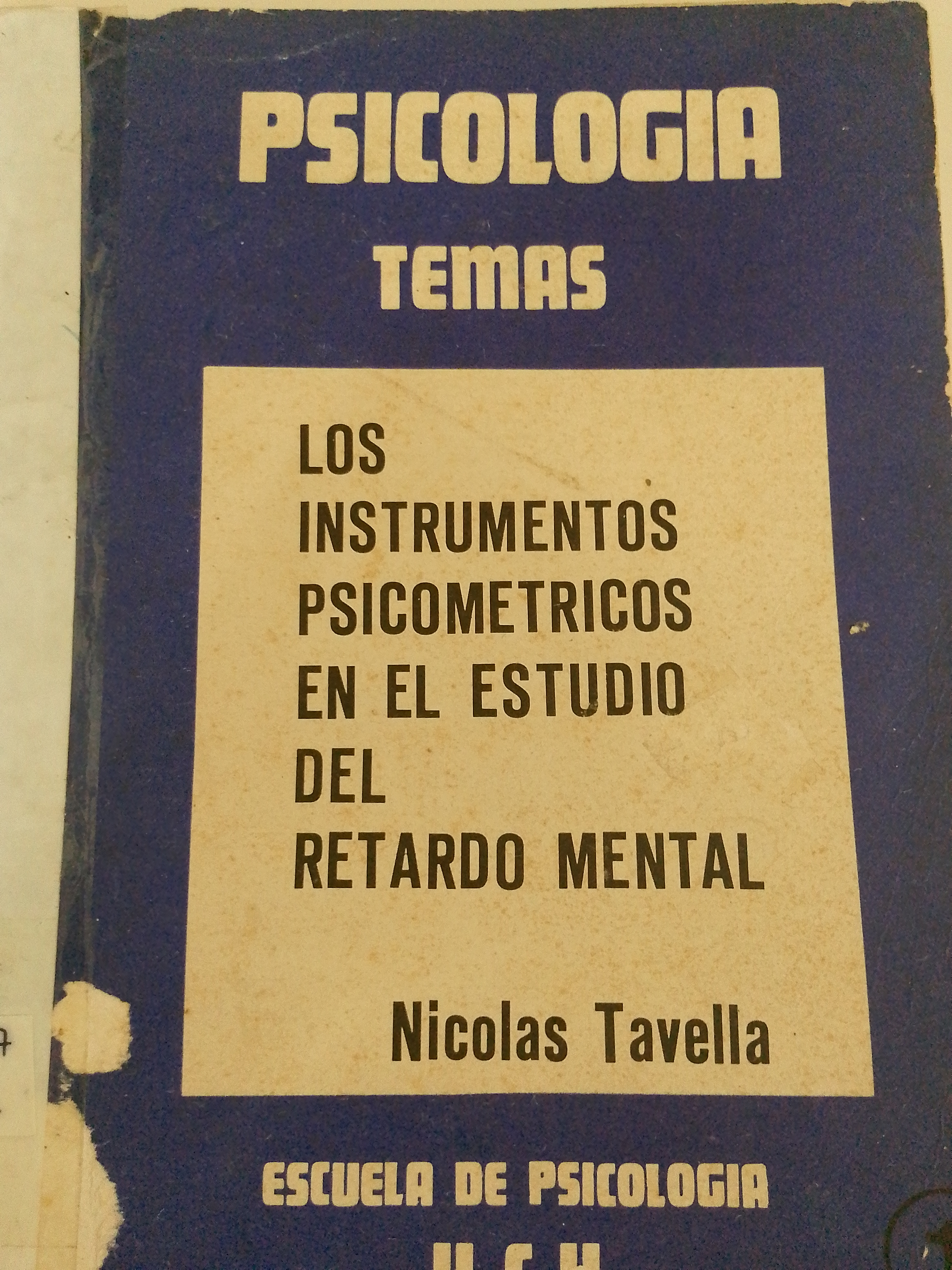 Portada de Los instrumentos psicométricos en el diágnóstico del Retardo Mental