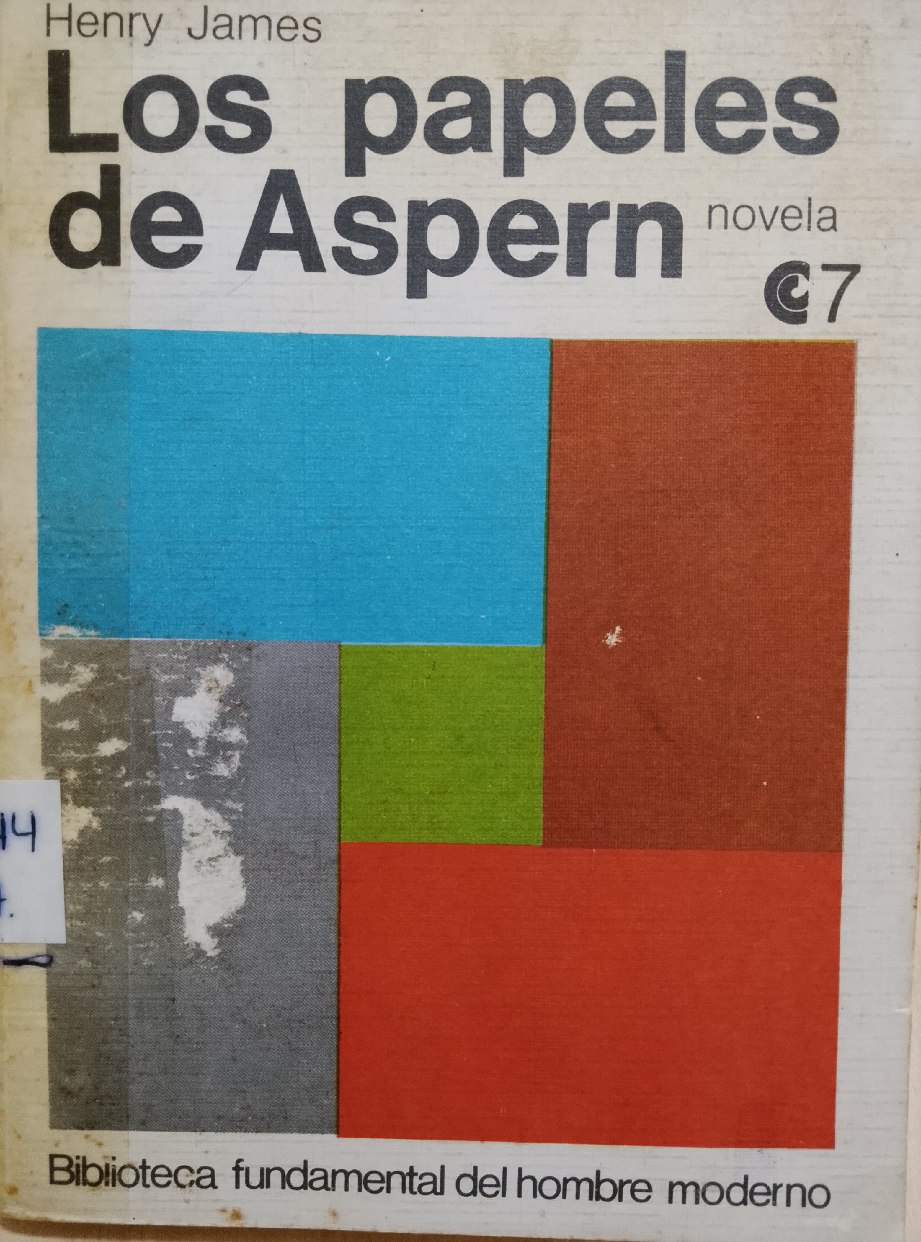 Portada de Los papeles de Aspern (novela)