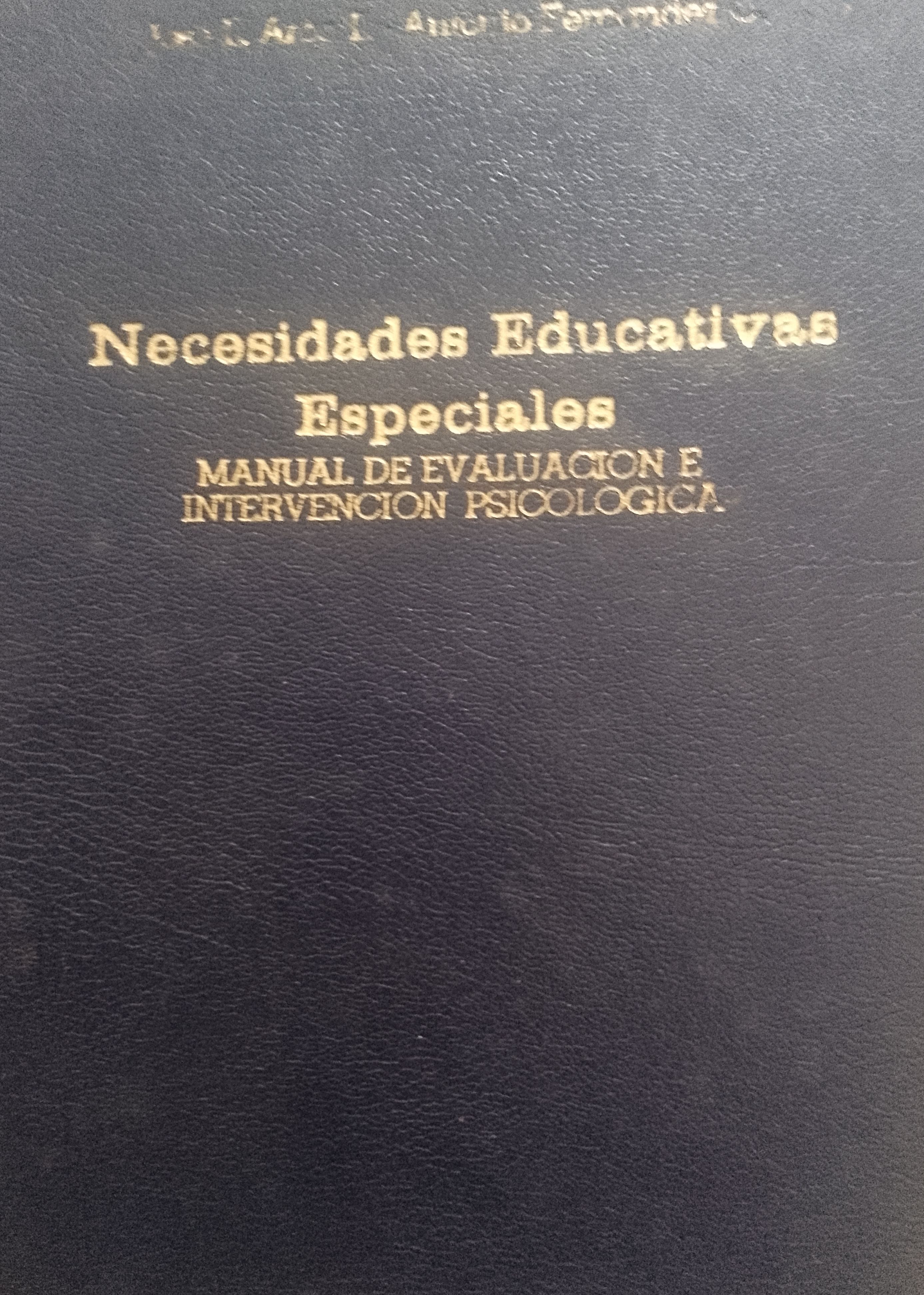 Portada de Manual de evaluación e intervención psicológica en necesidades educativas especiales