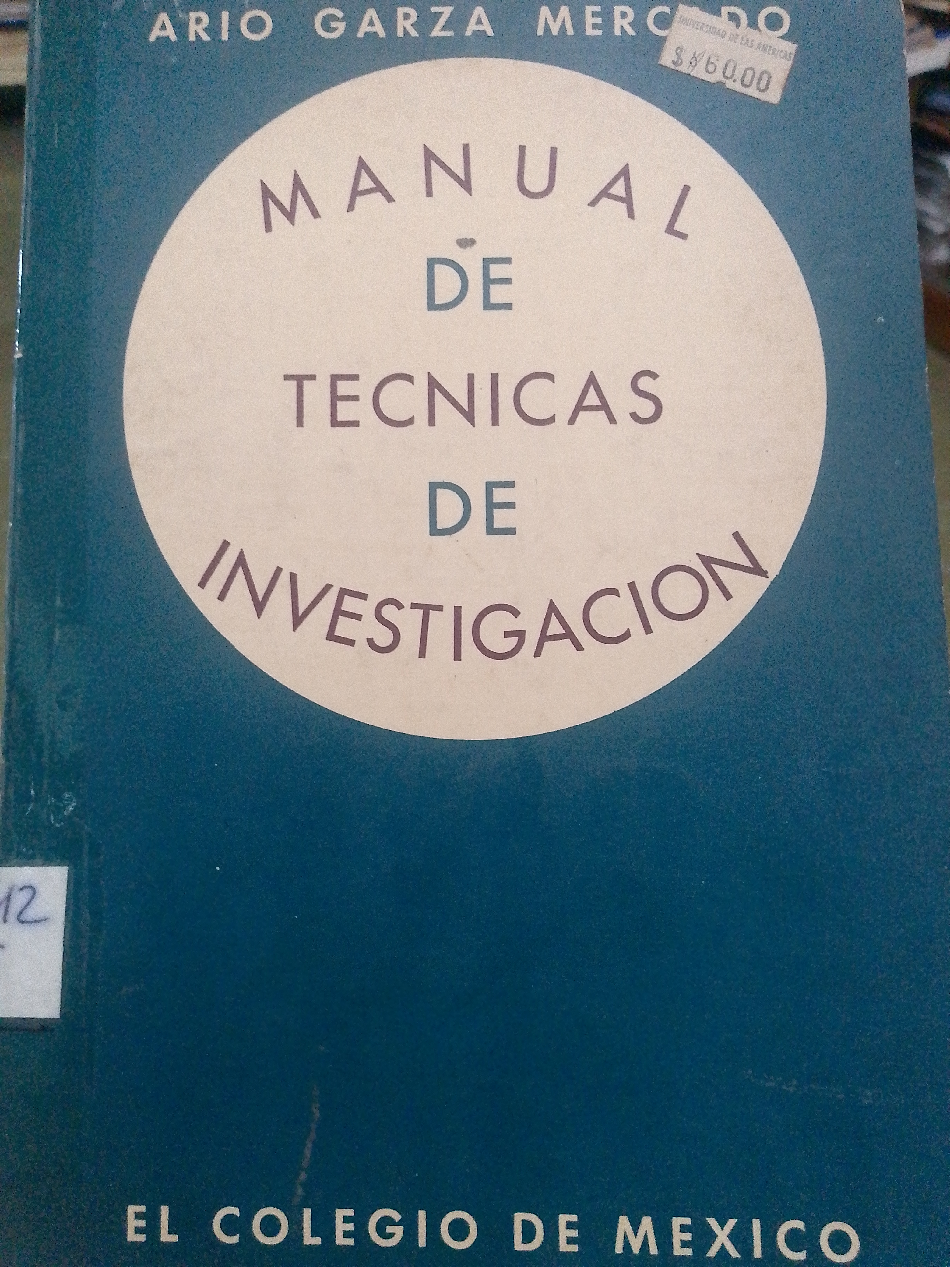 Portada de Manual de tecnicas de investigación