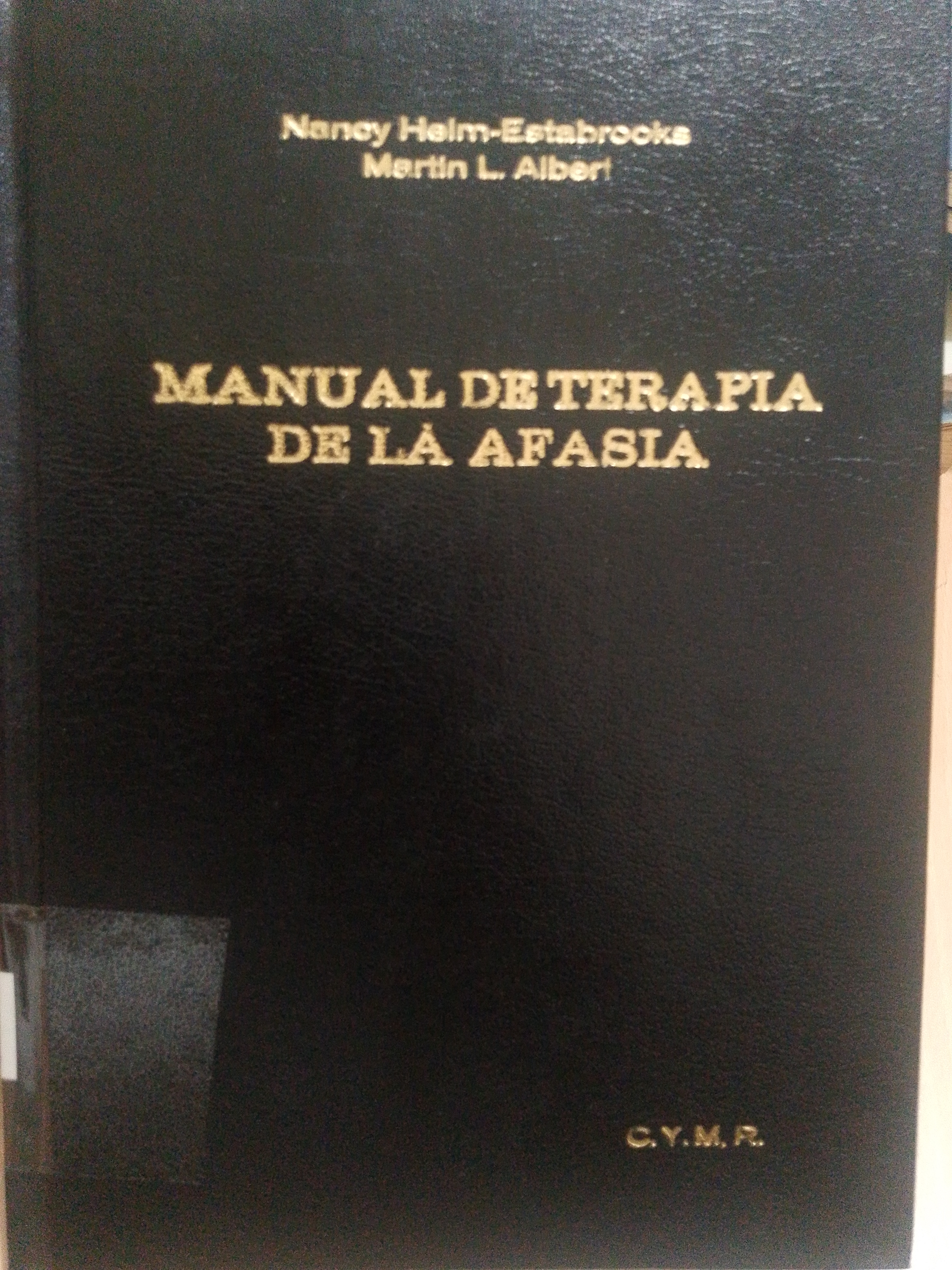 Portada de Manual de terapia de la afasia