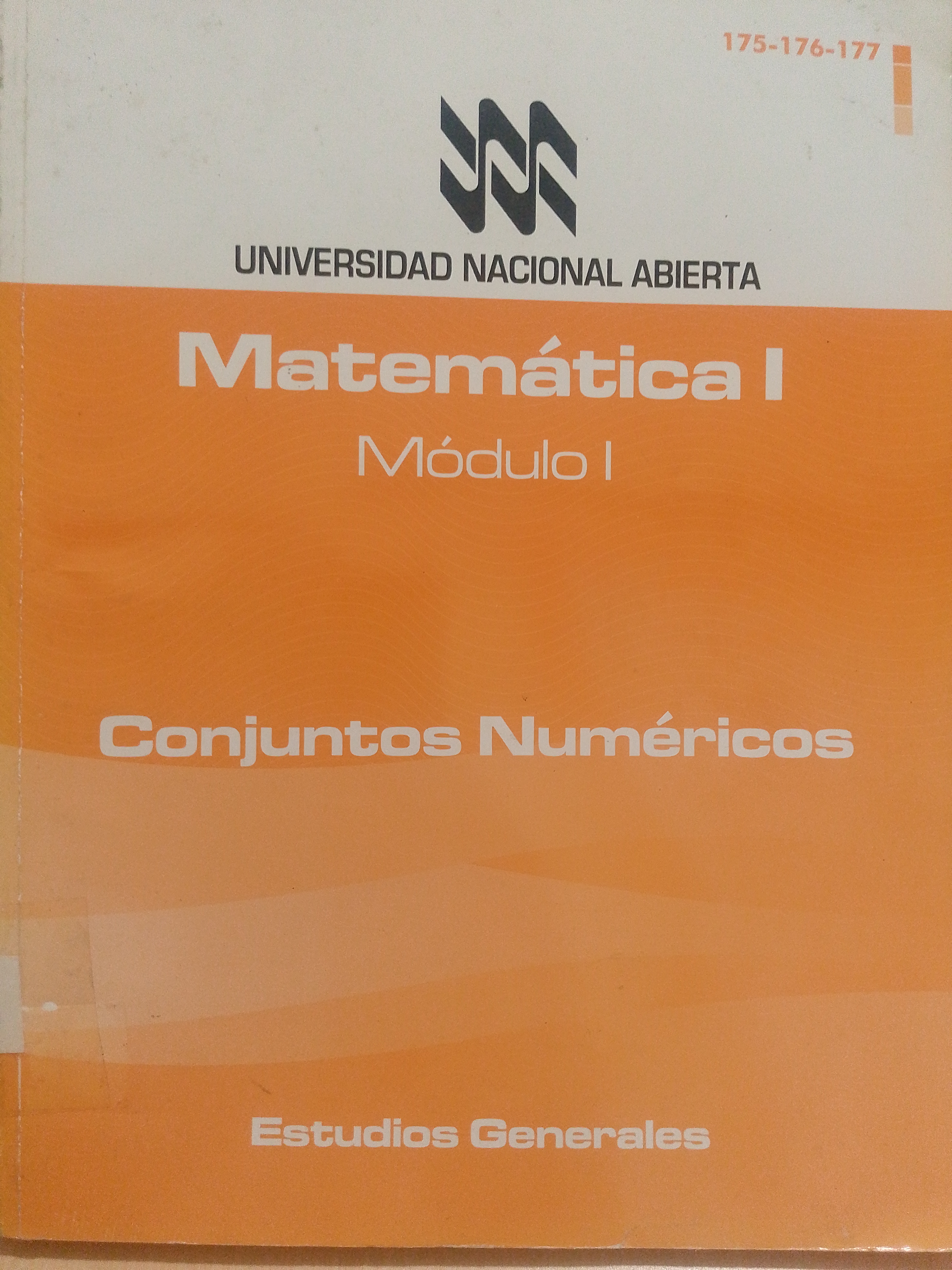 Portada de Matemática I - Módulo I.  Conjuntos numéricos