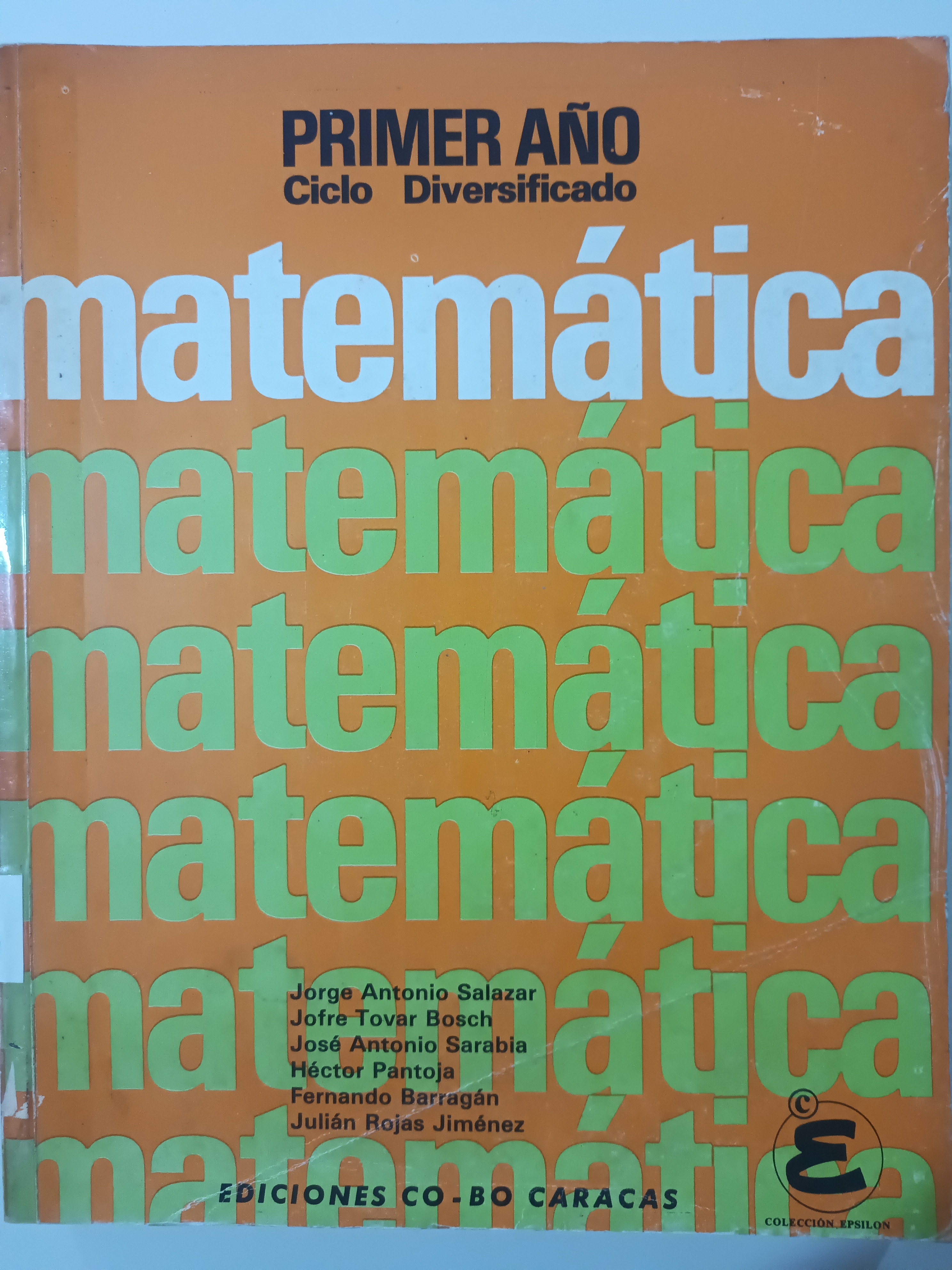 Portada de Matemática Primer Año. Ciclo Diversificado