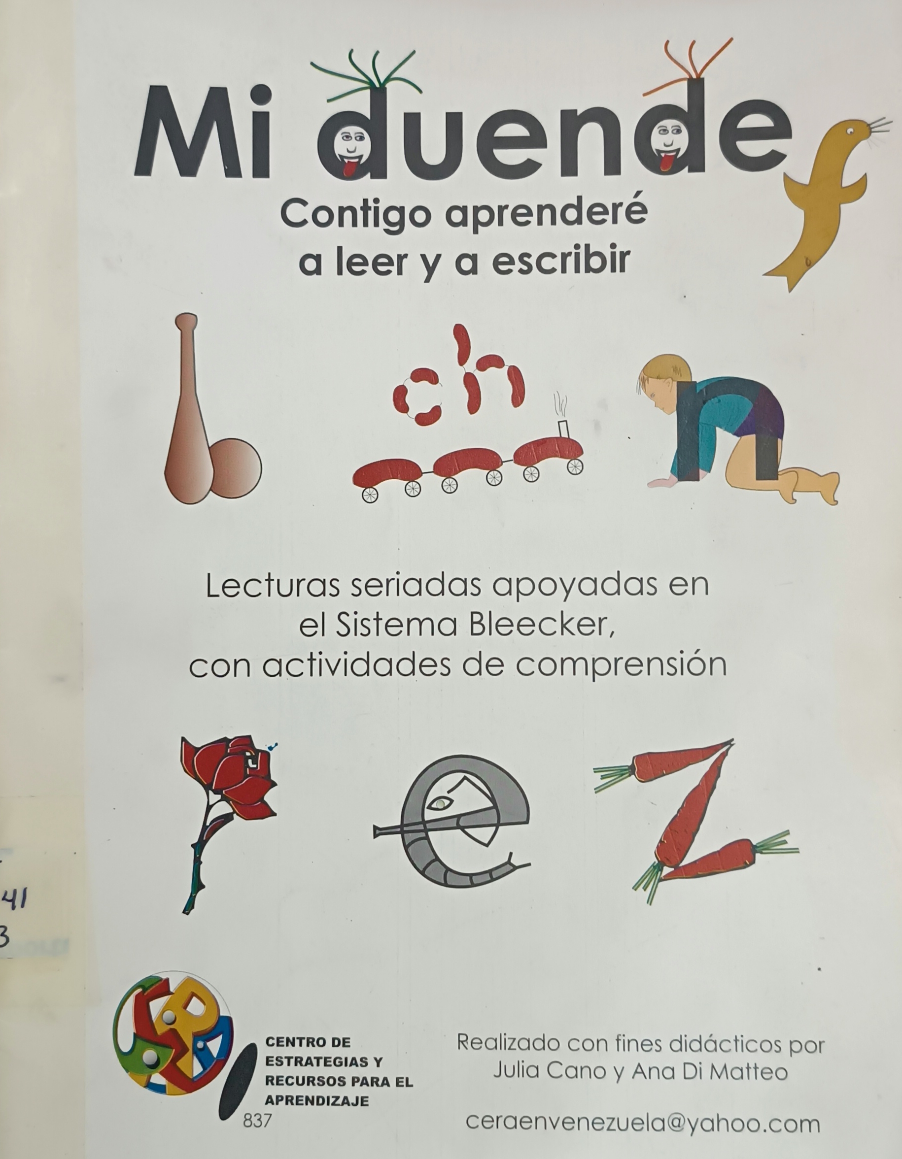 Portada de Mi duende. Contigo aprenderé a leer y escribir