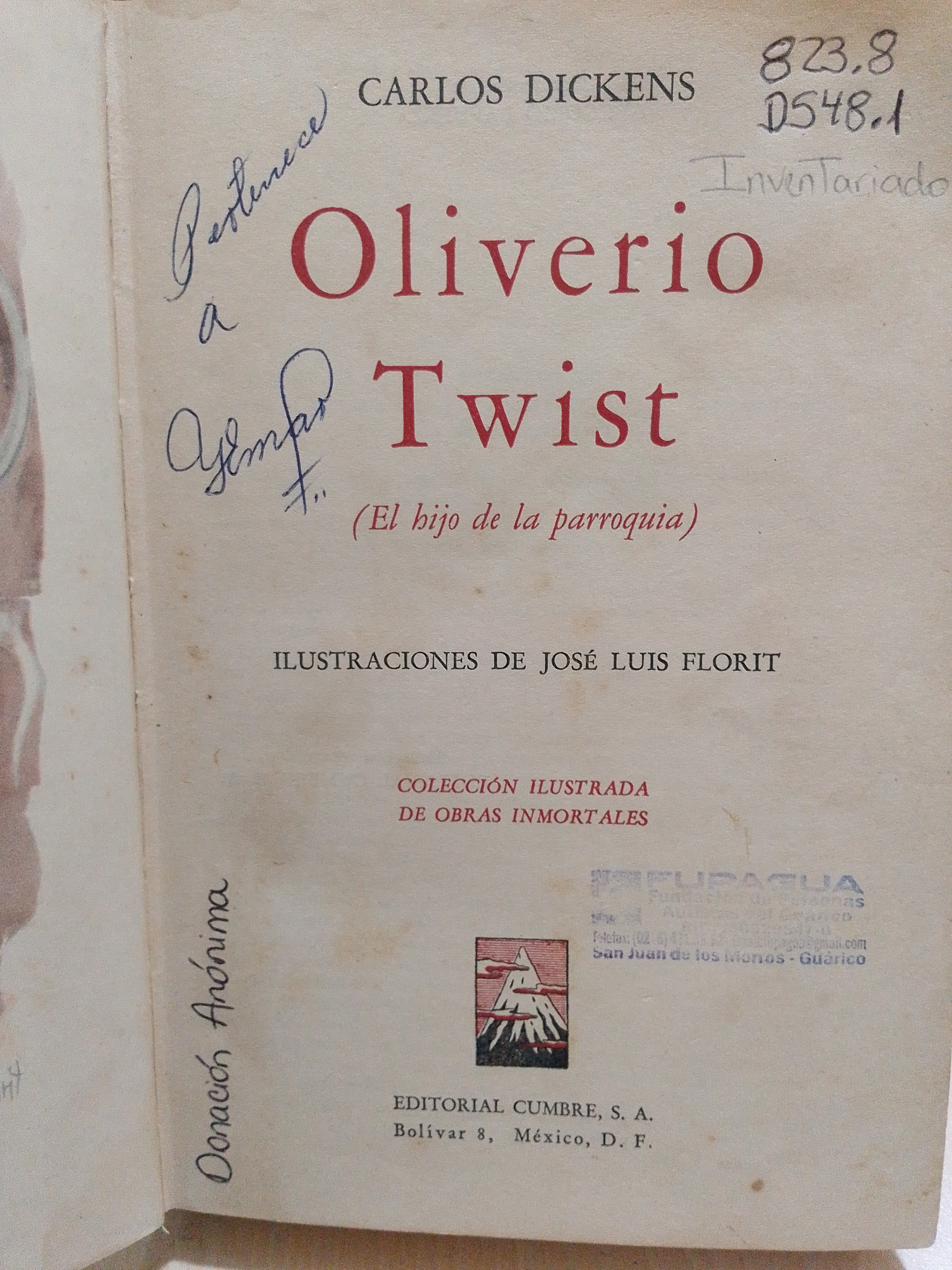 Portada de Oliverio Twist (El hijo de la parroquia)