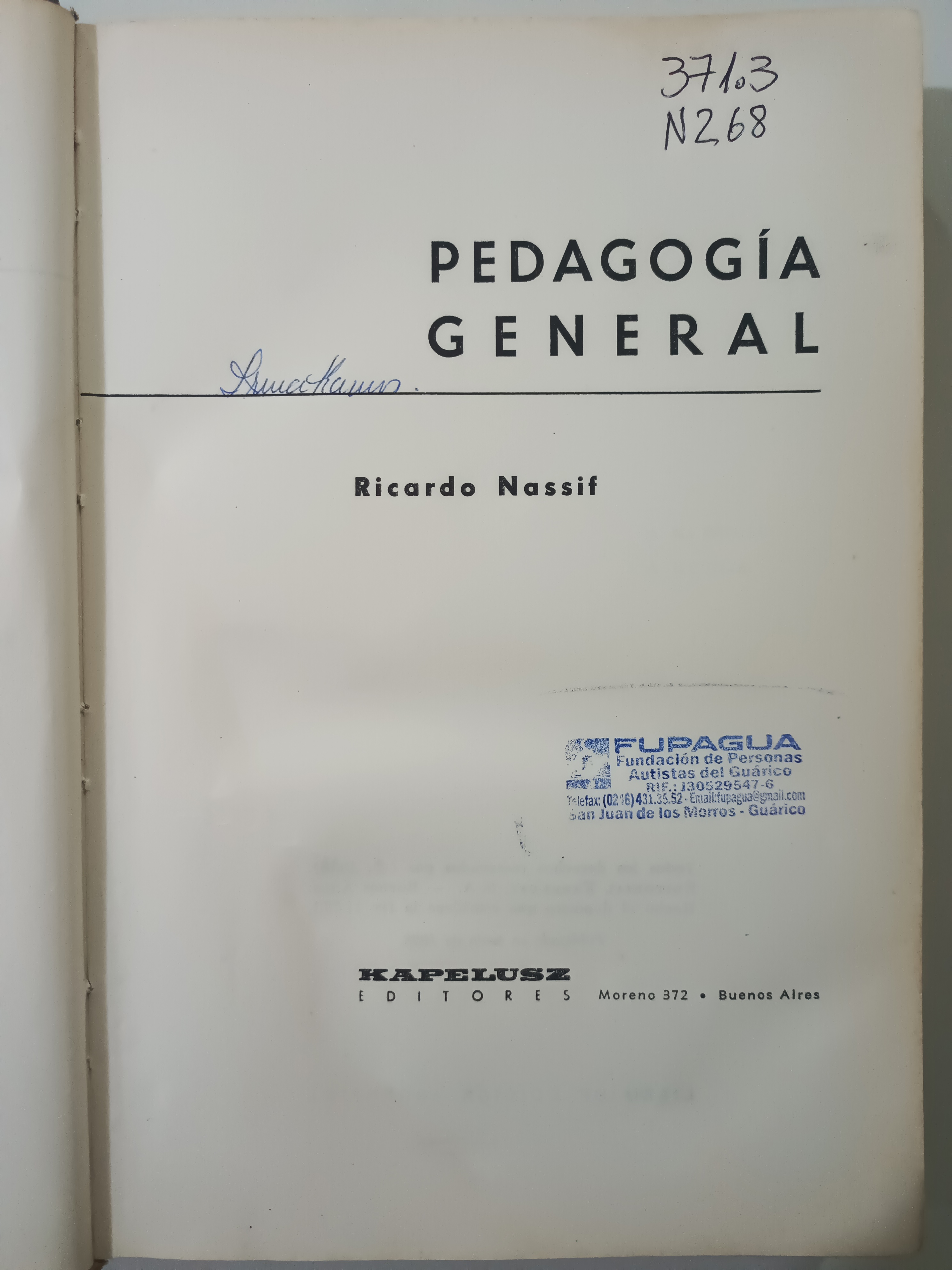 Portada de Pedagogía General 