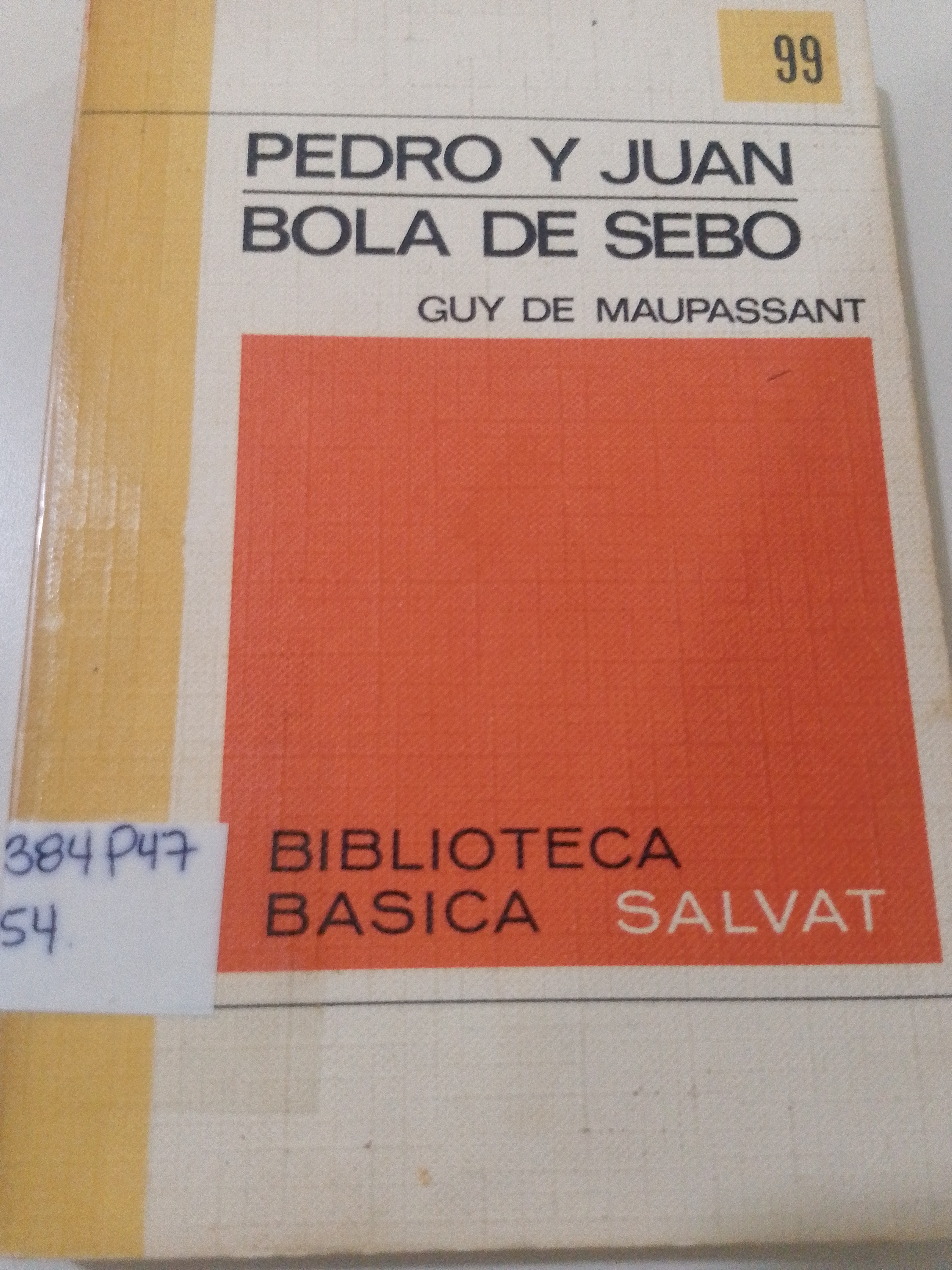 Portada de Pedro y Juan Bola de sebo